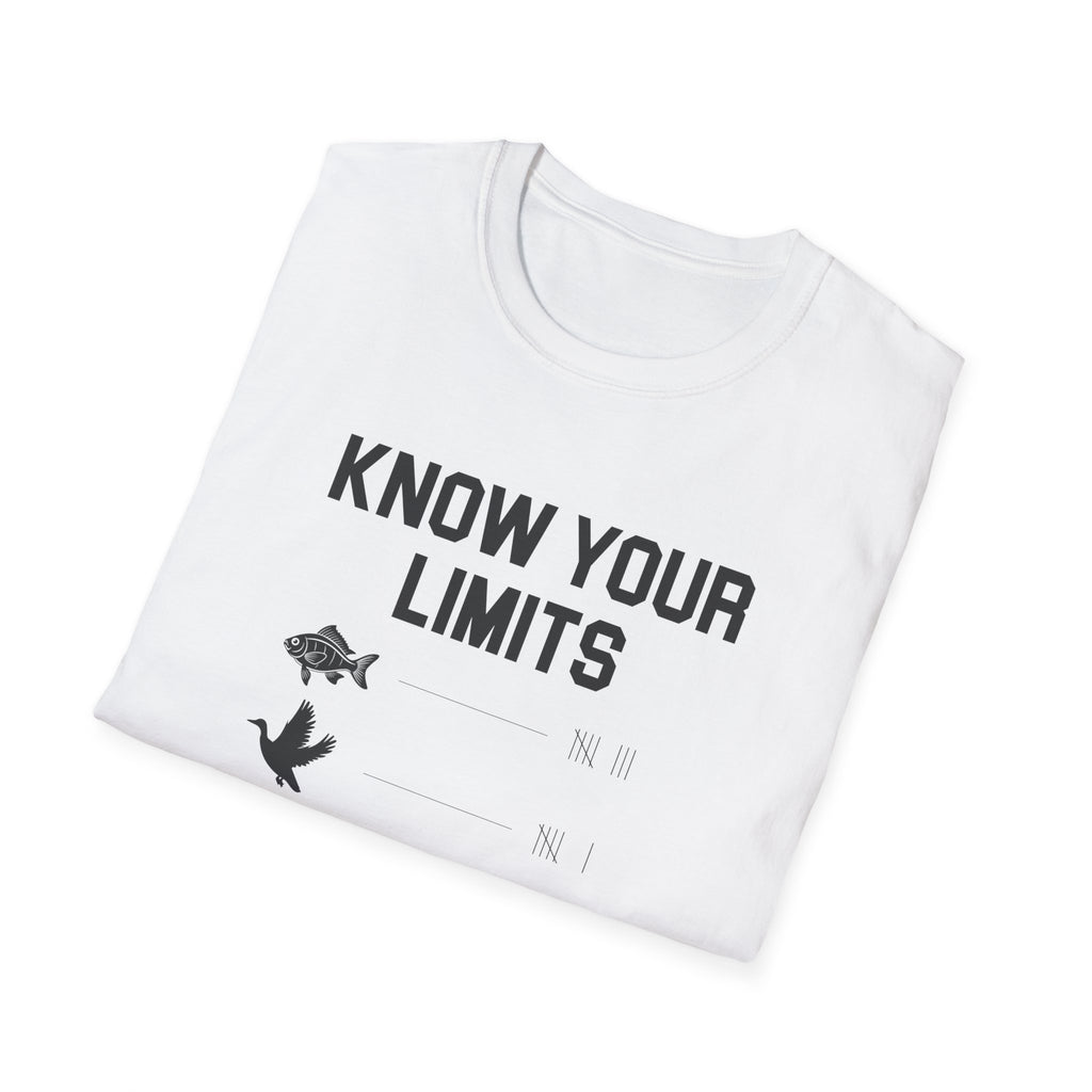 Unisex Softstyle T-Shirt - Know Your Limits | Motivational Tee, Gift for Nature Lovers, Inspirational Attire, Outdoor Adventure Shirt