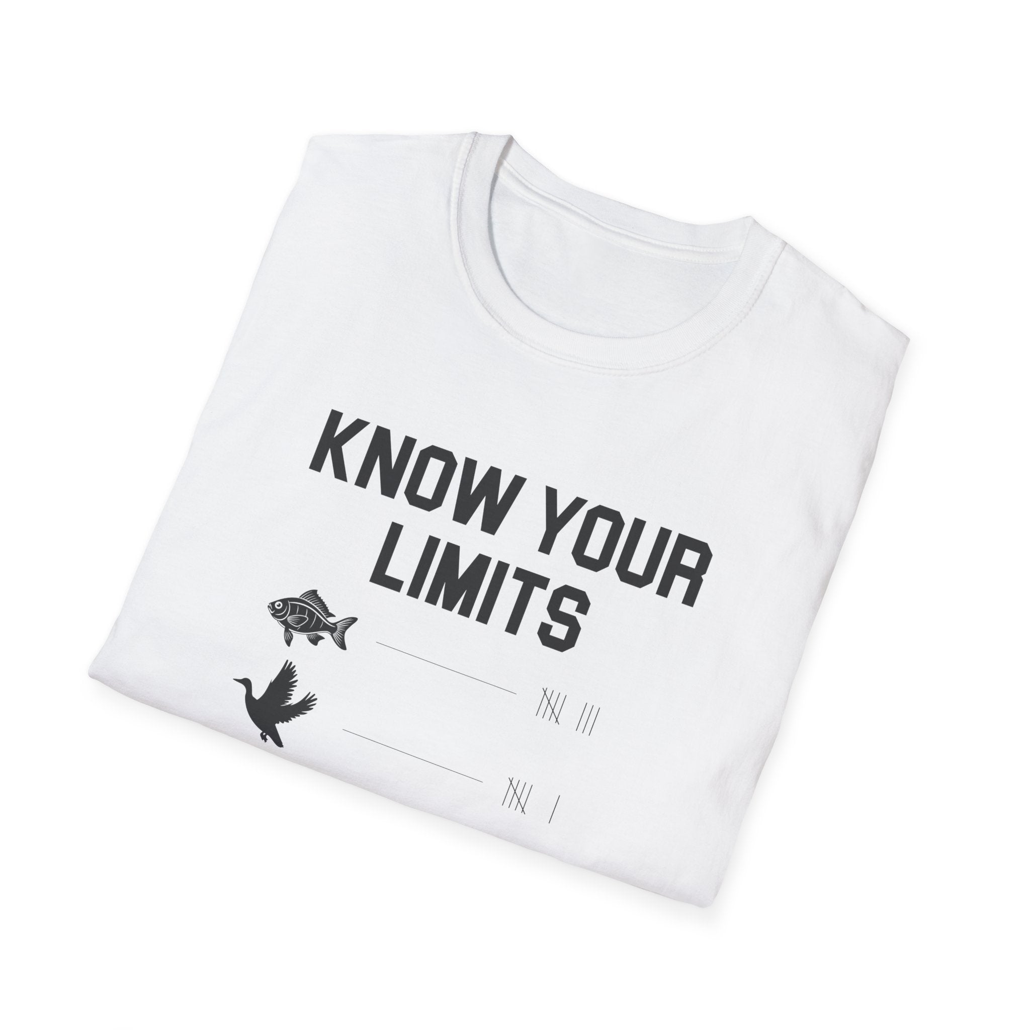 Unisex Softstyle T-Shirt - Know Your Limits | Motivational Tee, Gift for Nature Lovers, Inspirational Attire, Outdoor Adventure Shirt