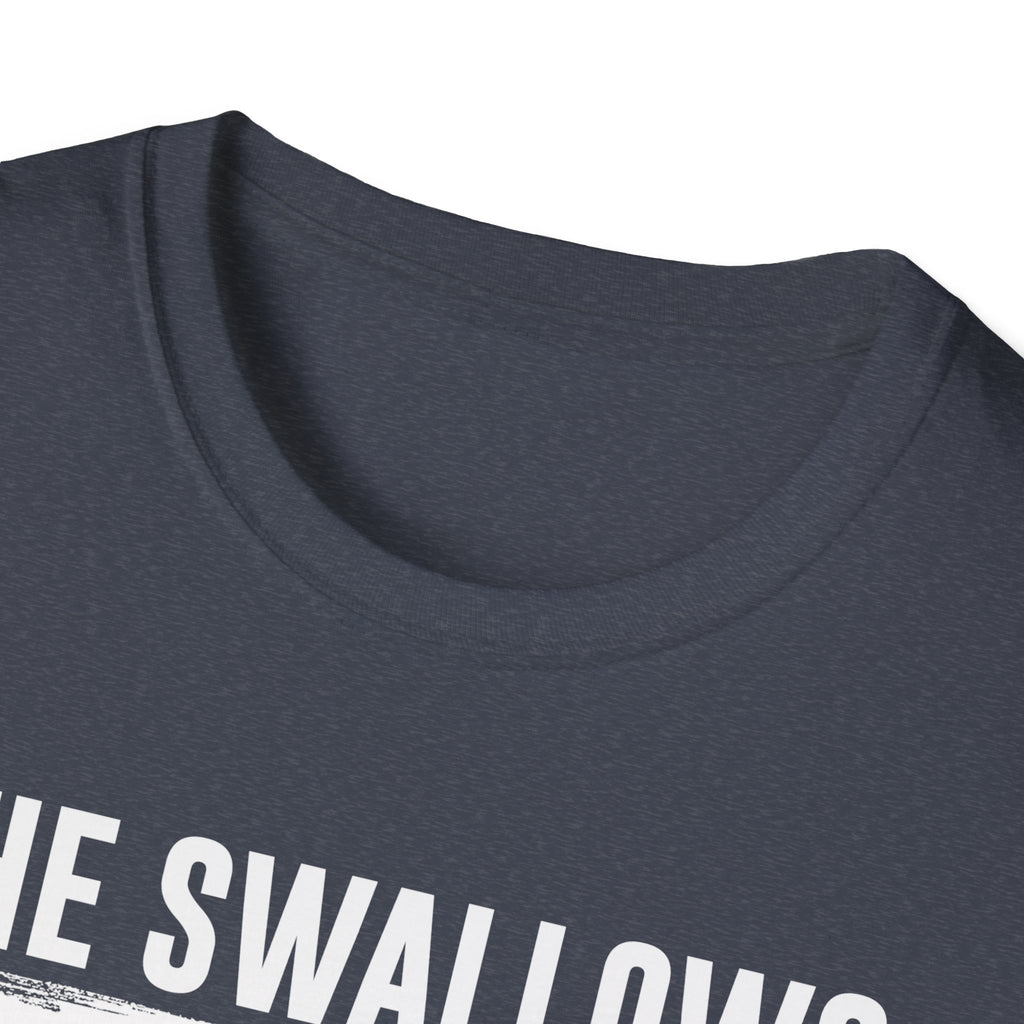 Funny Fishing T-Shirt - "She Swallows Every Time" Unisex Softstyle Tee