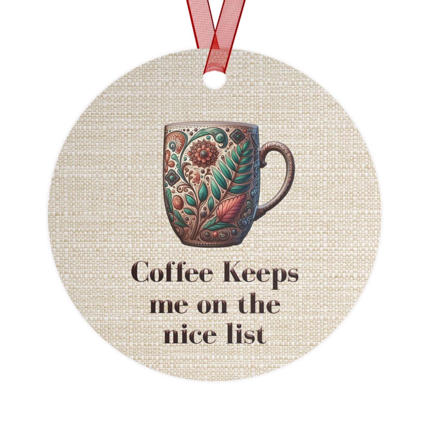 Coffee Lovers Metal Ornaments - Holiday Decorations, Unique Gifts, Ornaments, Coffee-Themed Decor