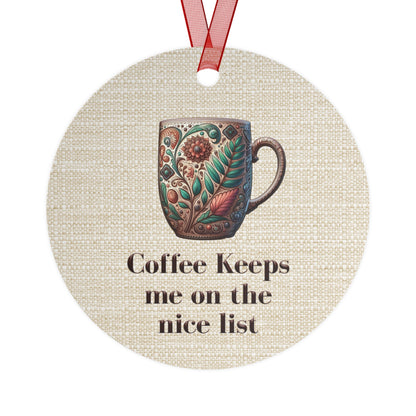 Coffee Lovers Metal Ornaments - Holiday Decorations, Unique Gifts, Ornaments, Coffee-Themed Decor