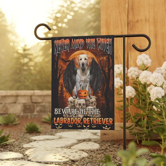 Halloween Garden Banner, Spooky Outdoor Decor, Dog Lover Gift, Fall Home Decoration, Labrador Retriever Theme