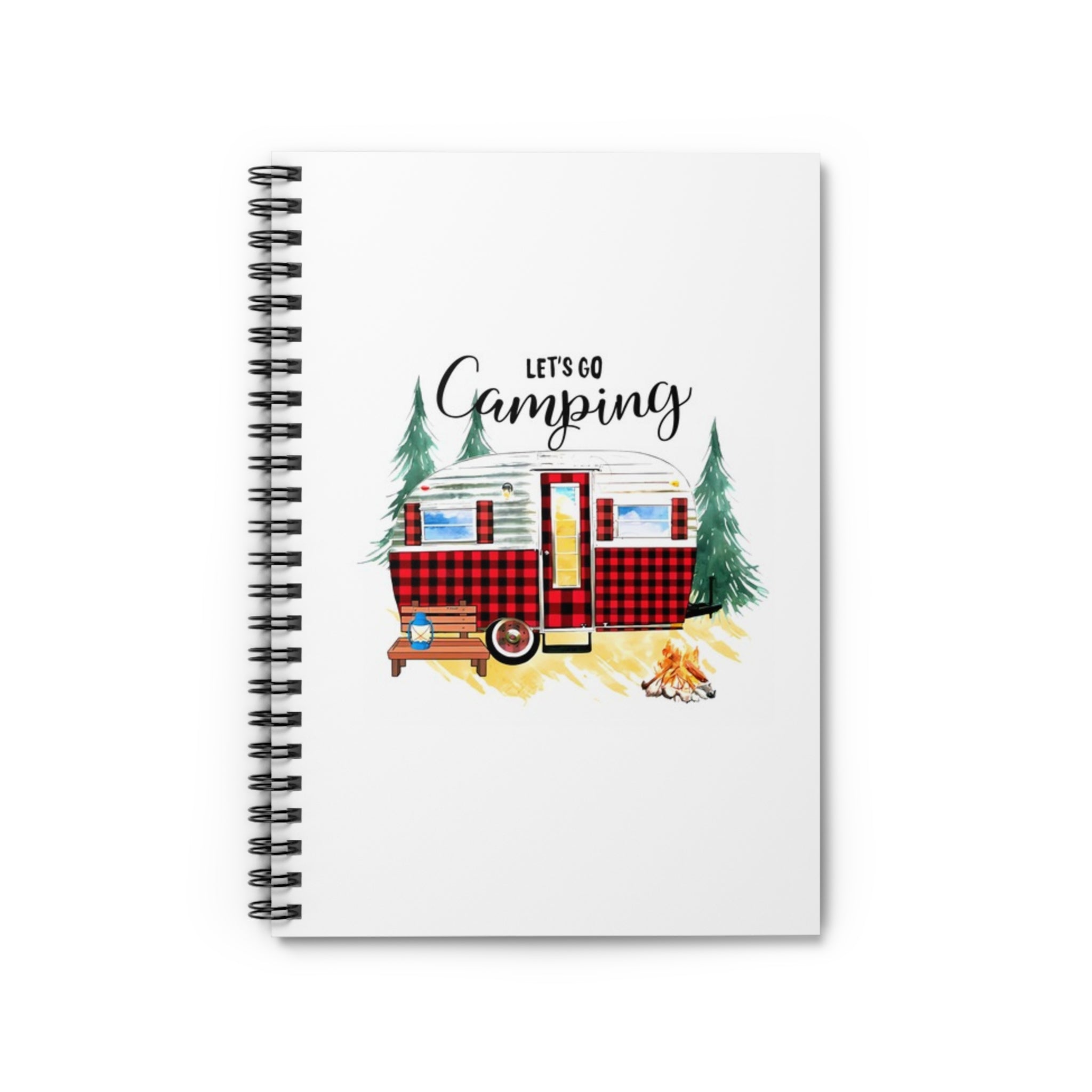 Camping-Themed Spiral Notebook, Adventure Journal, Nature Lover Gift, Travel Diary, Outdoor Notes