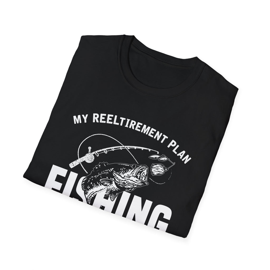 Funny Fishing Unisex Softstyle T-Shirt - My Reel Itirement Plan