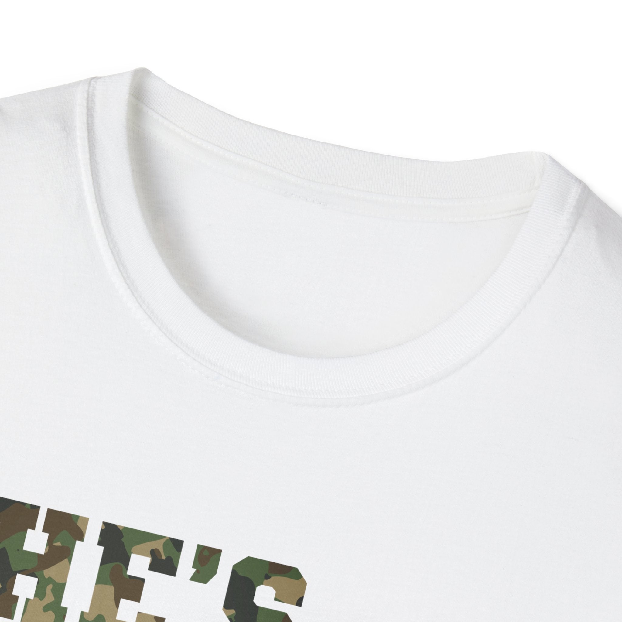 Camo Print Unisex T-Shirt - "She's Hunting" - Casual Style for Outdoor Lovers