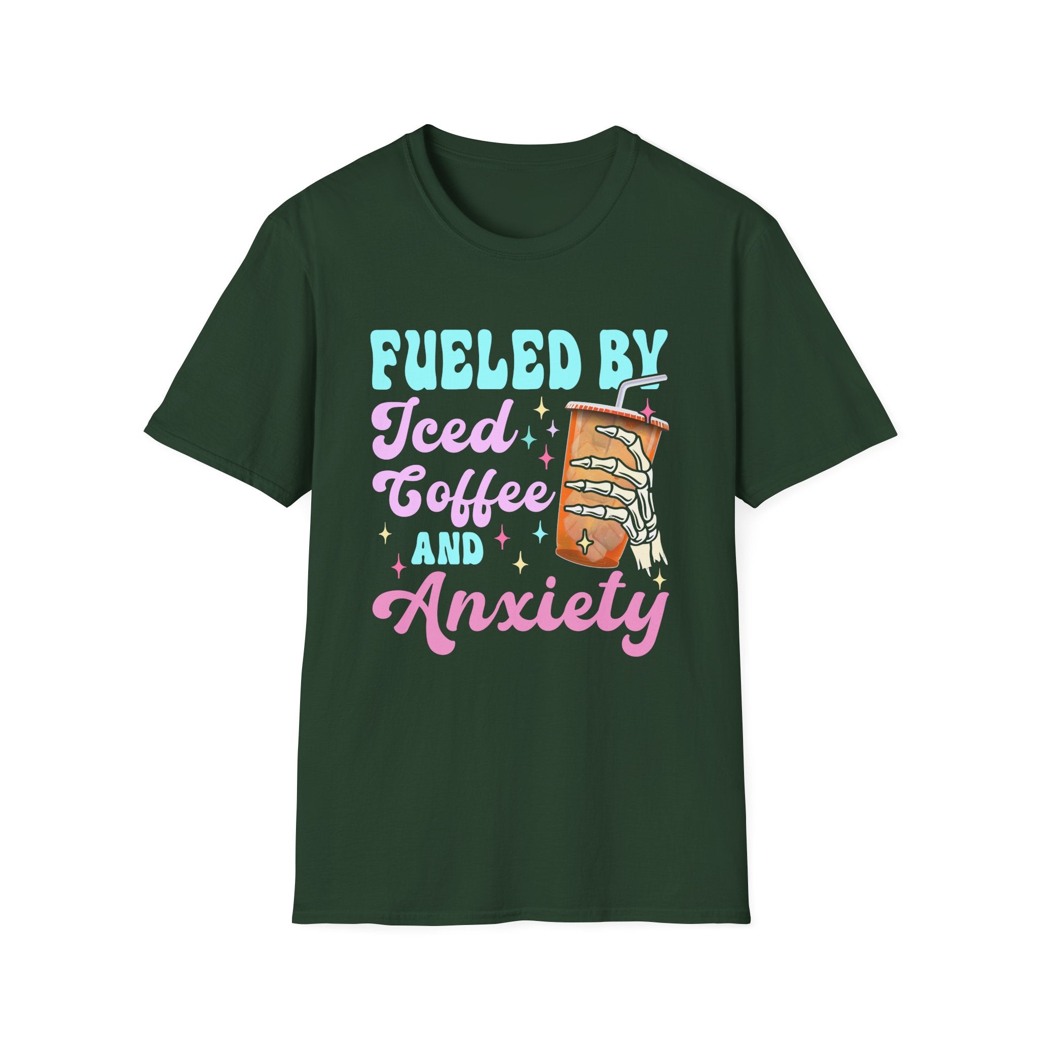 Fueled by Iced Coffee & Anxiety T-Shirt