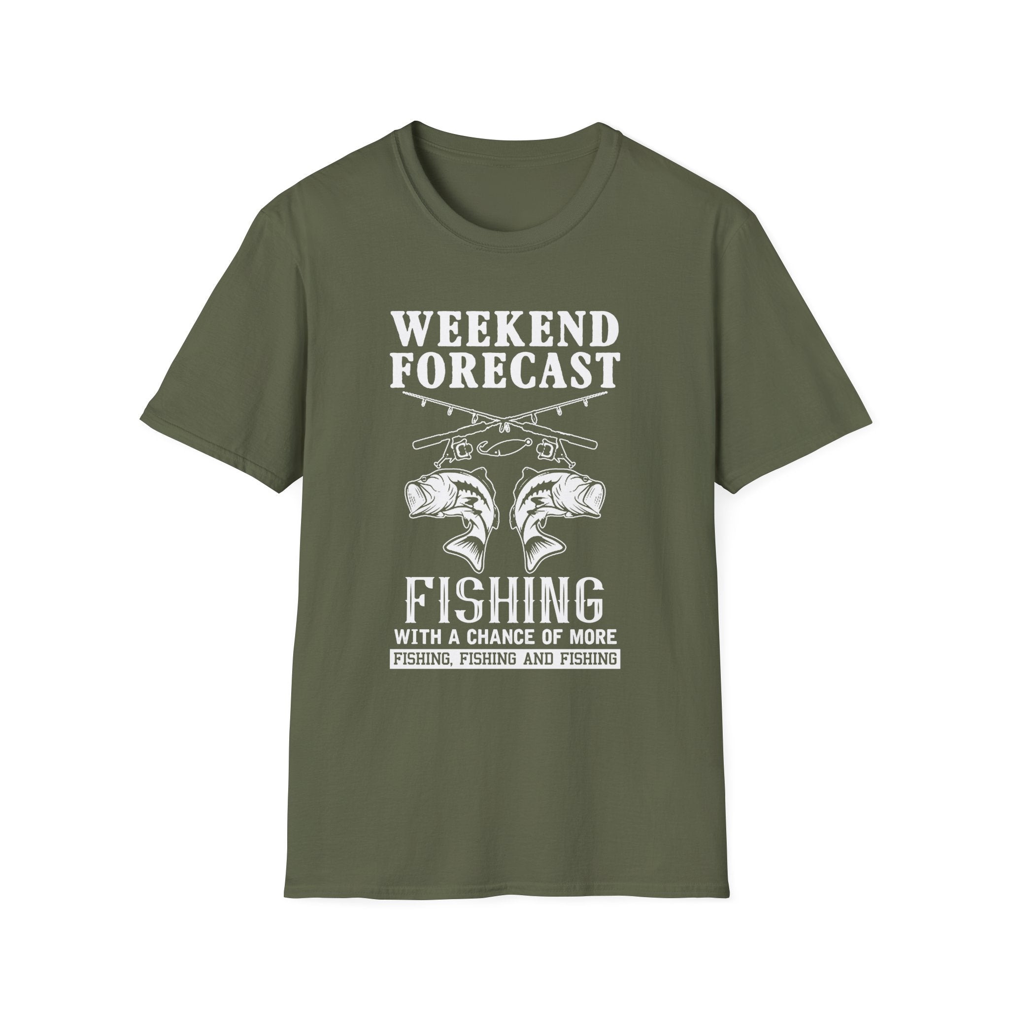 Fishing Weekend Forecast Unisex Softstyle T-Shirt