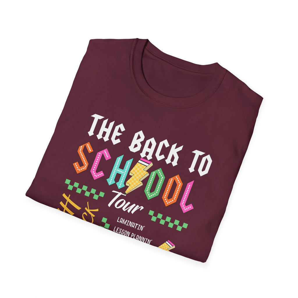 Back to School Tour Unisex T-Shirt, Funny School Tee, Student Gift Shirt, Summer Break Tops, Casual School Wear