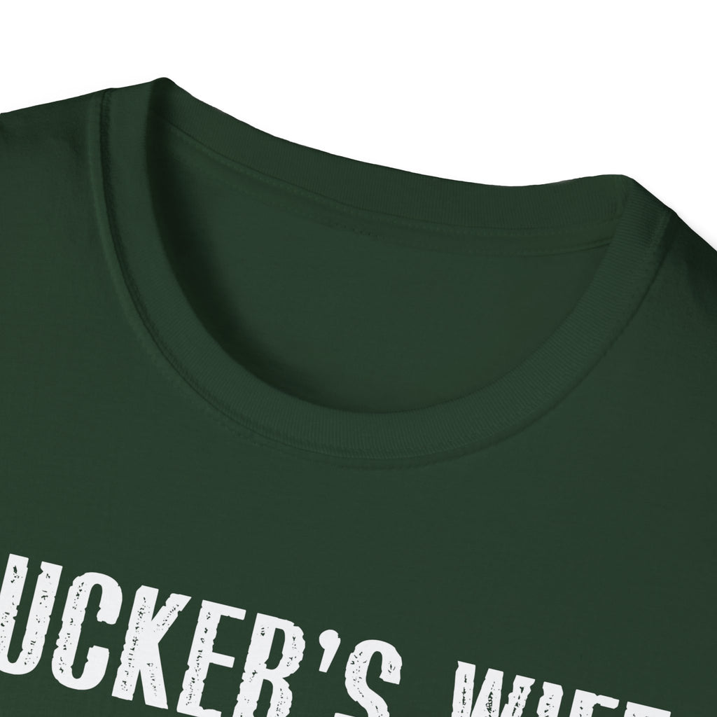 Trucker's Wife Tee, Funny Unisex Jersey Tee, Wife Gift, Trucker Apparel, Casual Humor T-Shirt
