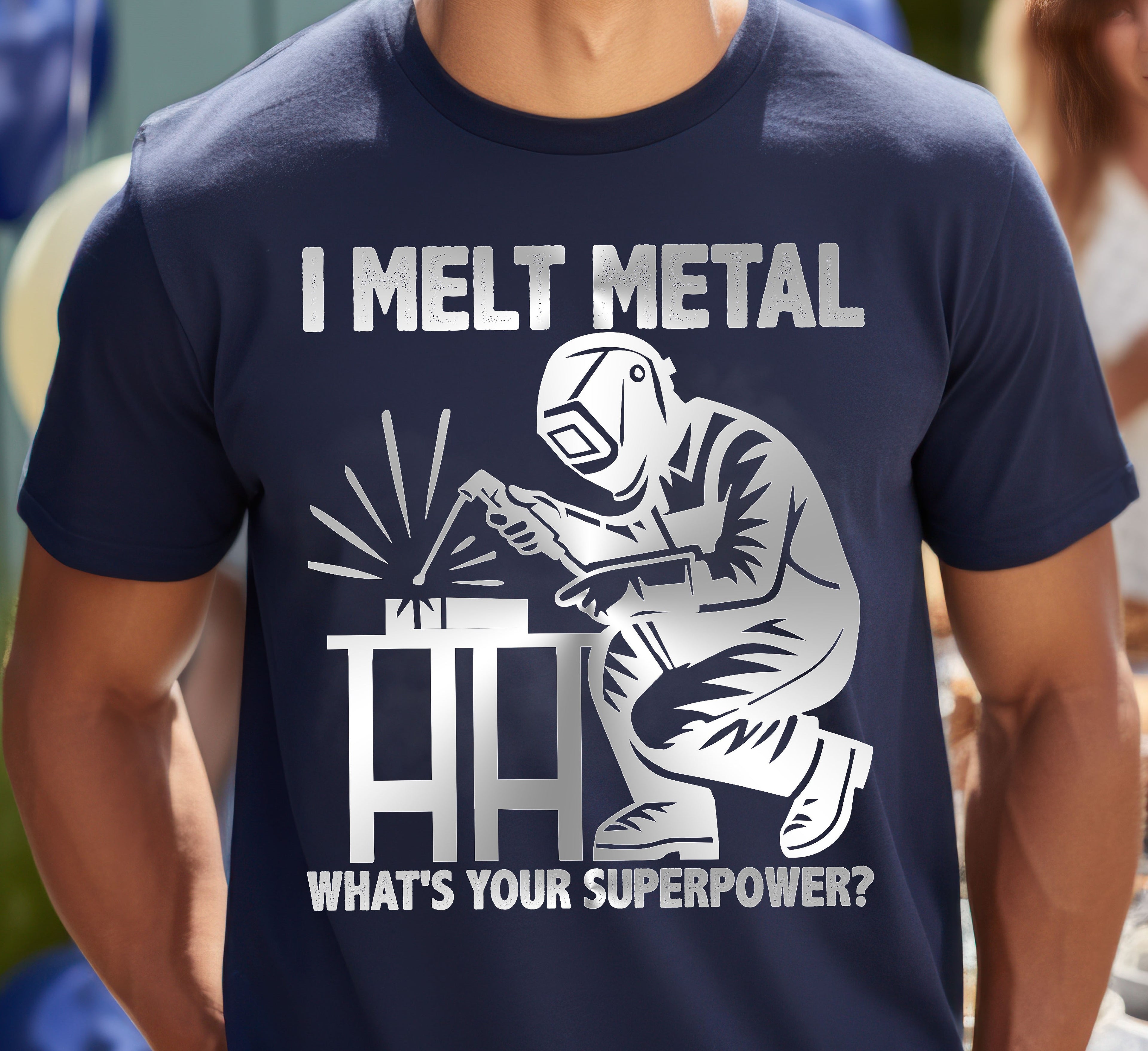 Welding Superpower T-Shirt | I Melt Metal | Unisex Softstyle Tee for Metalworkers & Craftsmen