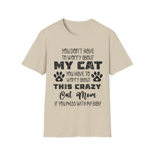 Crazy Cat Mom Unisex Softstyle T-Shirt - Perfect Gift for Cat Lovers