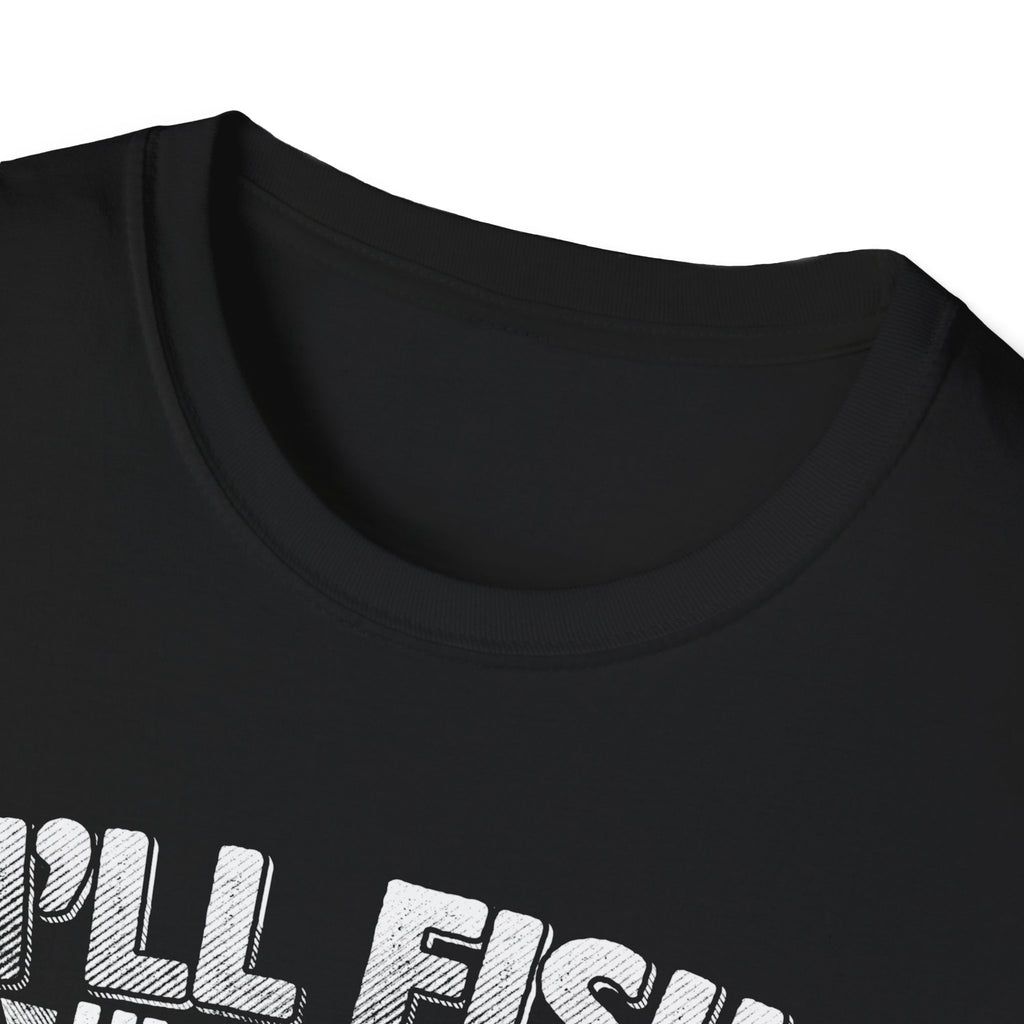 Unisex Fishing Humor T-Shirt - "I'll Fish Until Hell Freezes Over"
