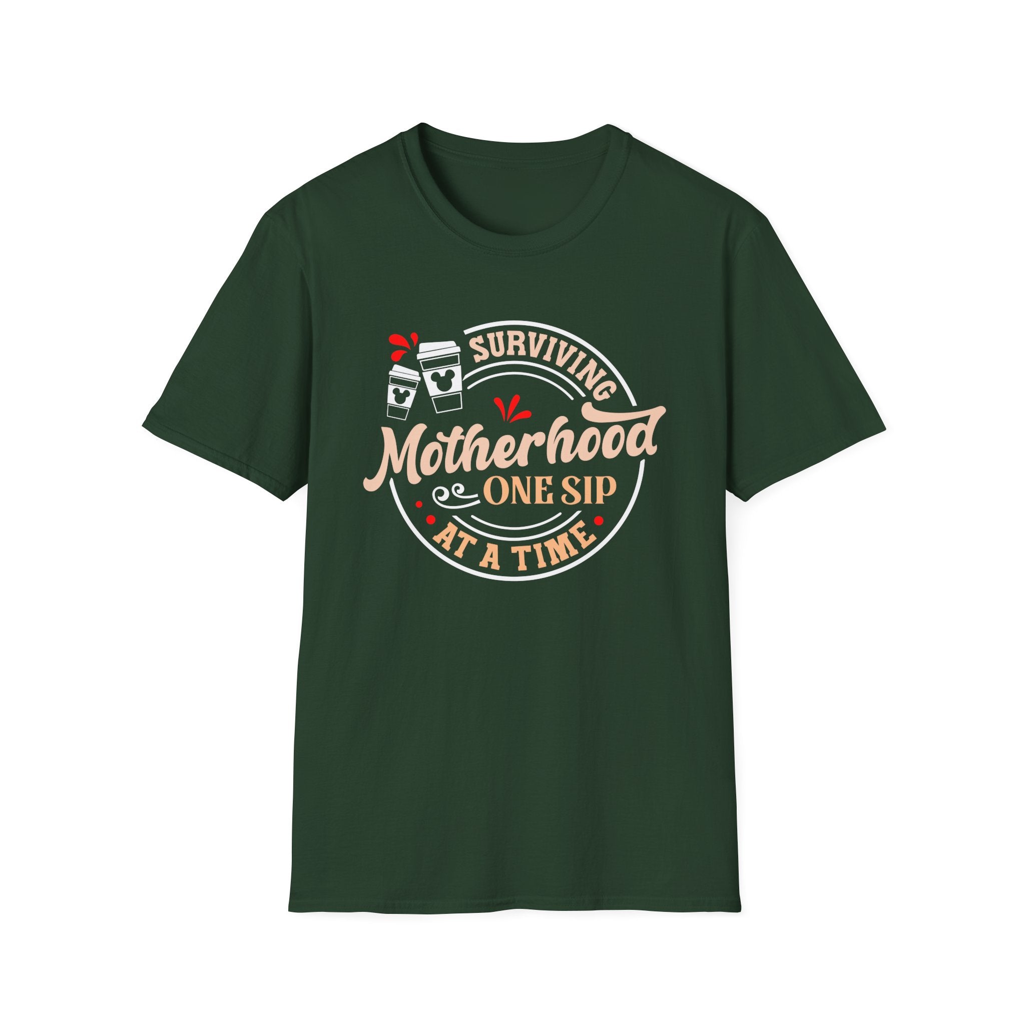 Surviving Motherhood One Sip at a Time Coffee T-Shirt