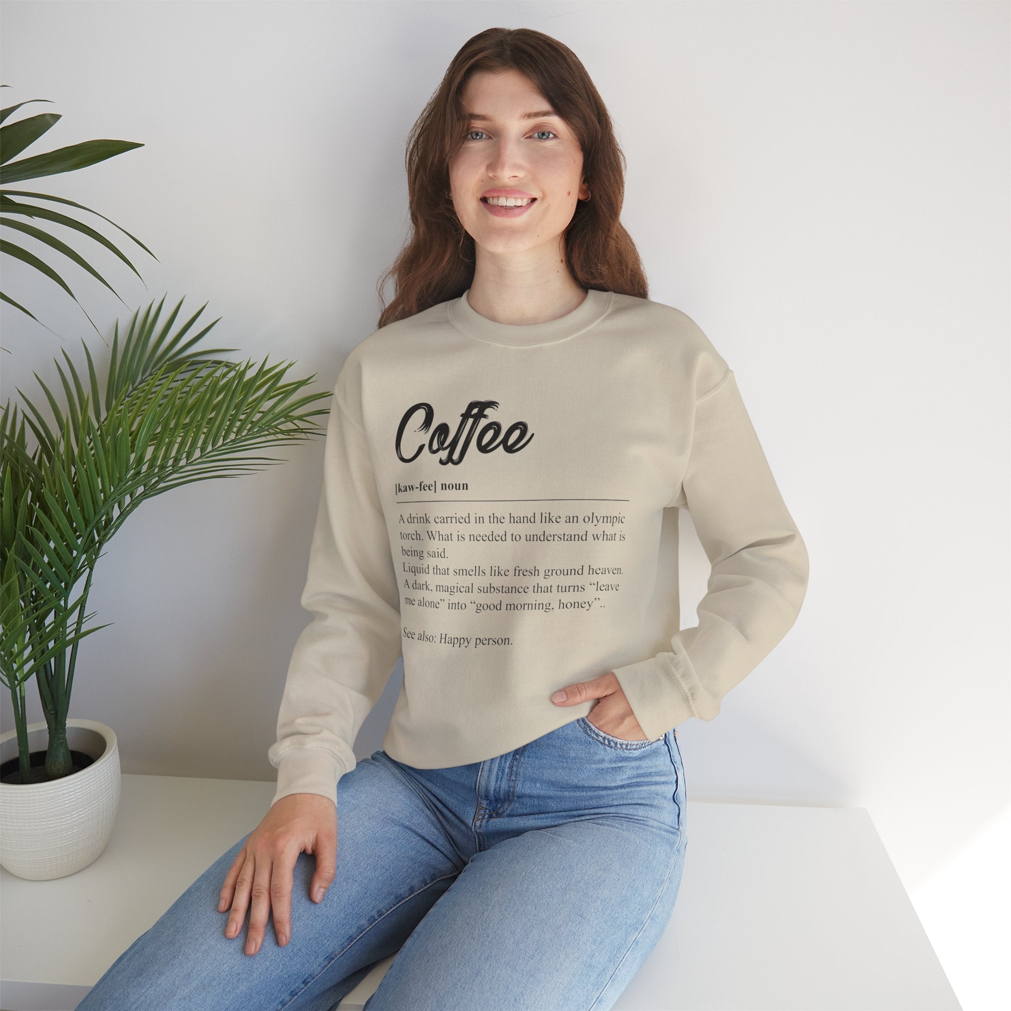 Coffee Definition Crewneck Sweatshirt — Cozy Coffee Lover Pullover