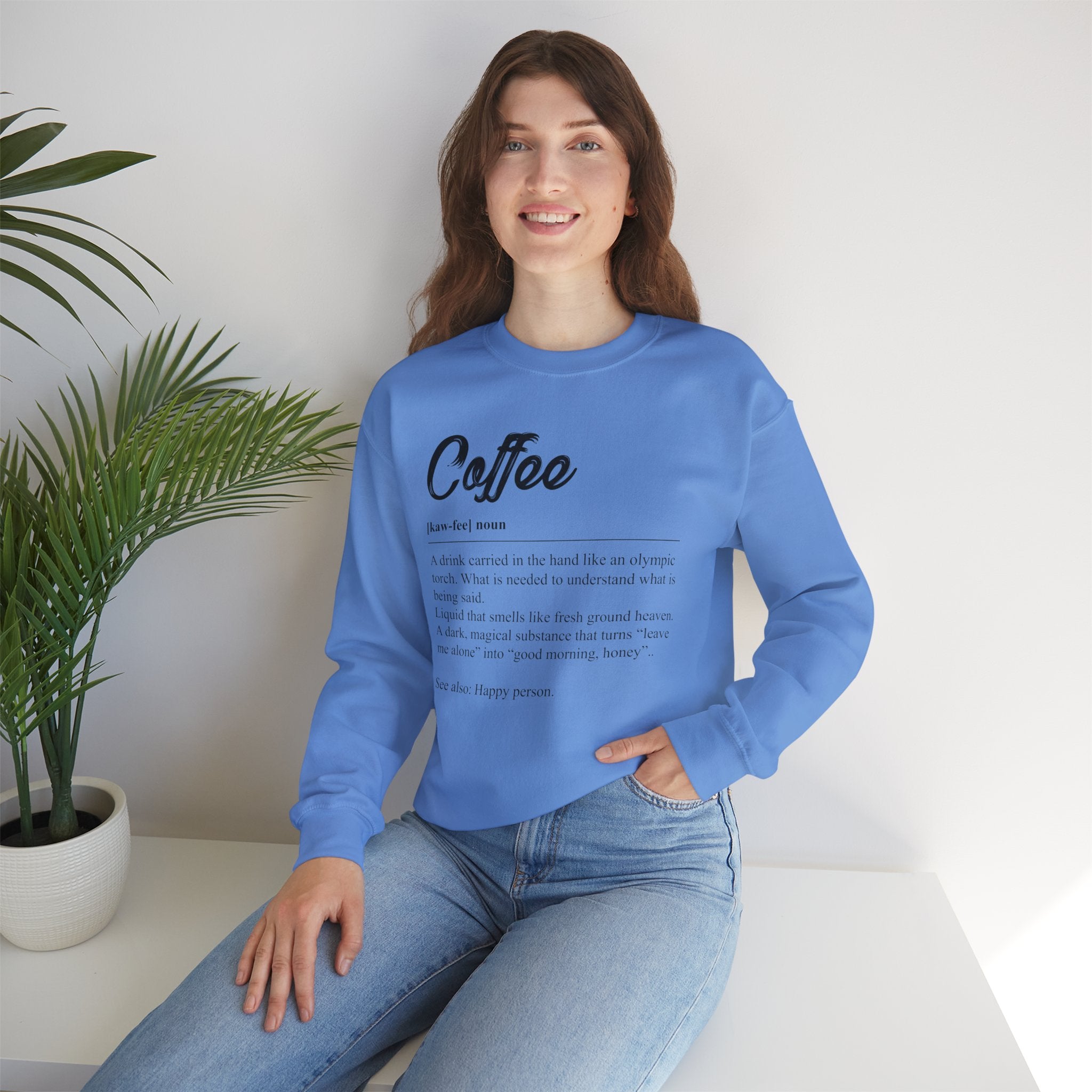 Coffee Definition Crewneck Sweatshirt — Cozy Coffee Lover Pullover