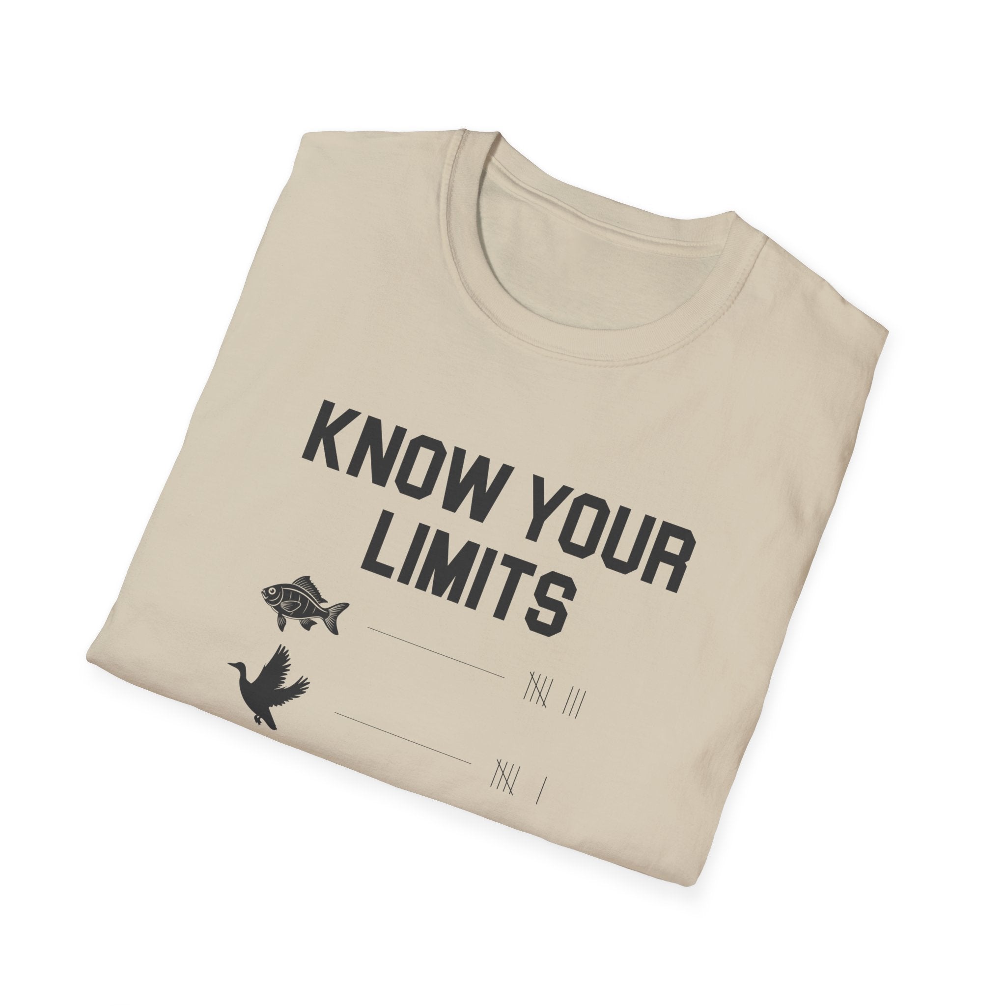 Unisex Softstyle T-Shirt - Know Your Limits | Motivational Tee, Gift for Nature Lovers, Inspirational Attire, Outdoor Adventure Shirt