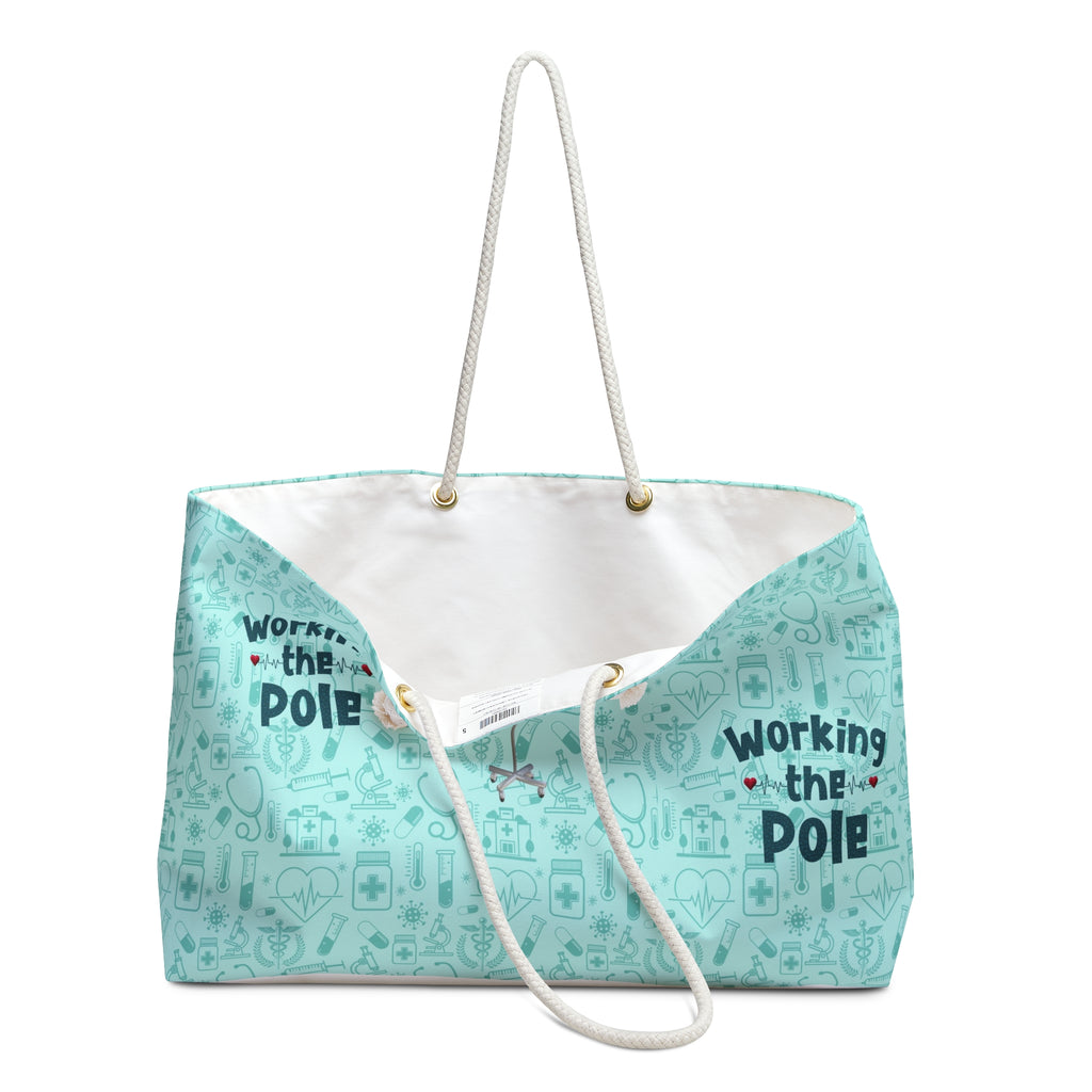 Playful Pole Dance Weekender Nurse Bag | Gym Bag, Travel Tote, Fitness Accessory, Dance Gift, Workout Essentials
