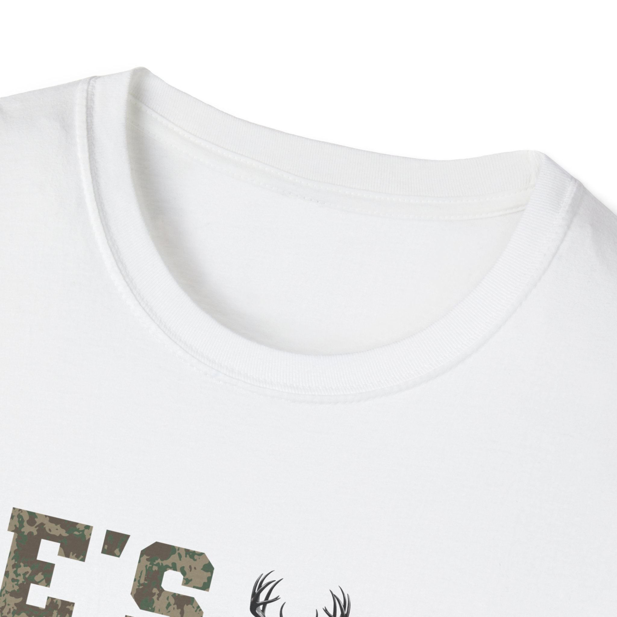 Men's Camo Print Hunting T-Shirt - He's Hunting