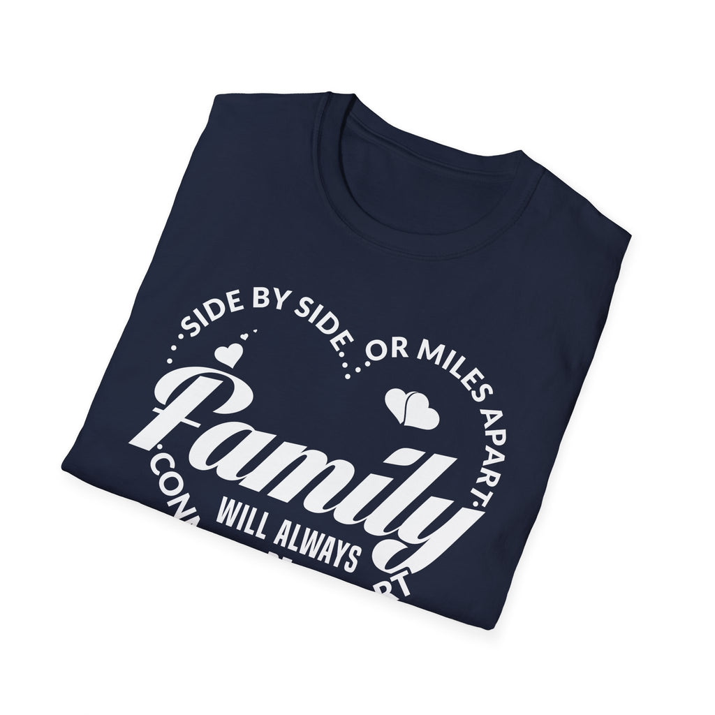 Family Quote Unisex Softstyle T-Shirt - Always Connected by Heart