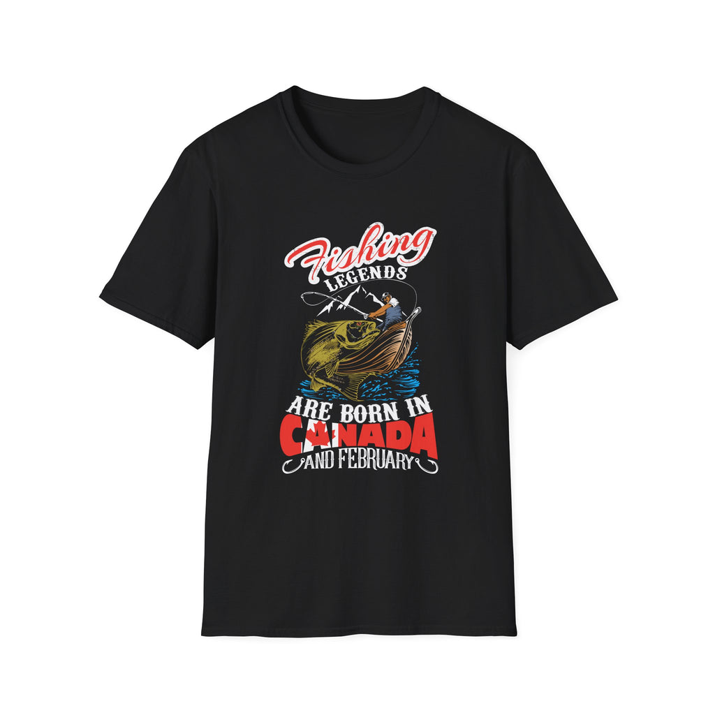 Canada Fishing Unisex Softstyle T-Shirt - Fun Graphic Tee for Outdoor Lovers