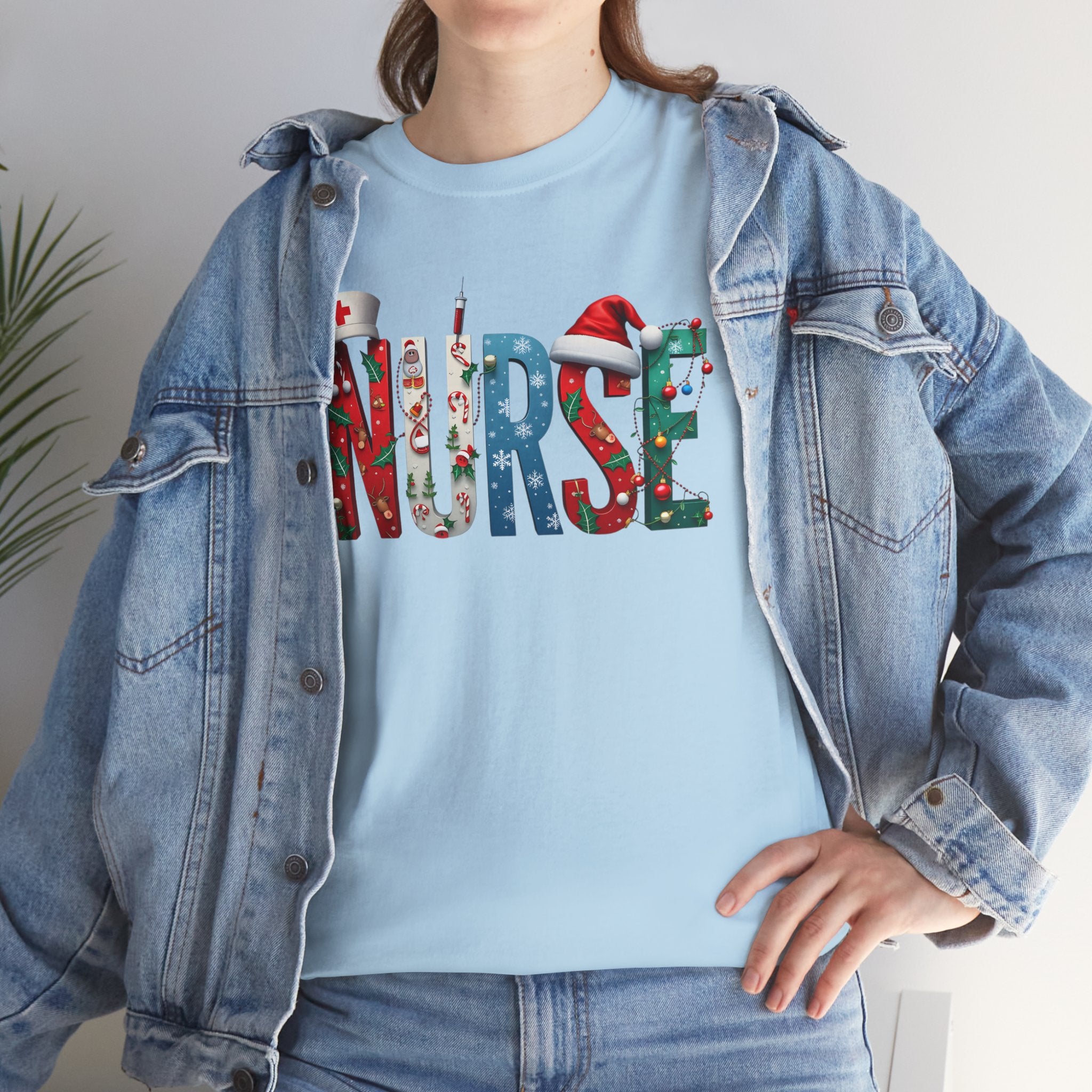 Nurse Tee – Festive Holiday Scrub-Inspired Nurse Shirt