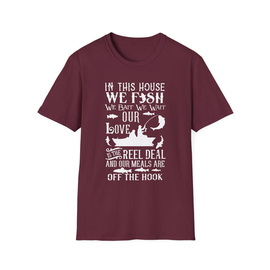 Fishing Love Unisex Softstyle T-Shirt - Perfect Gift for Fishermen