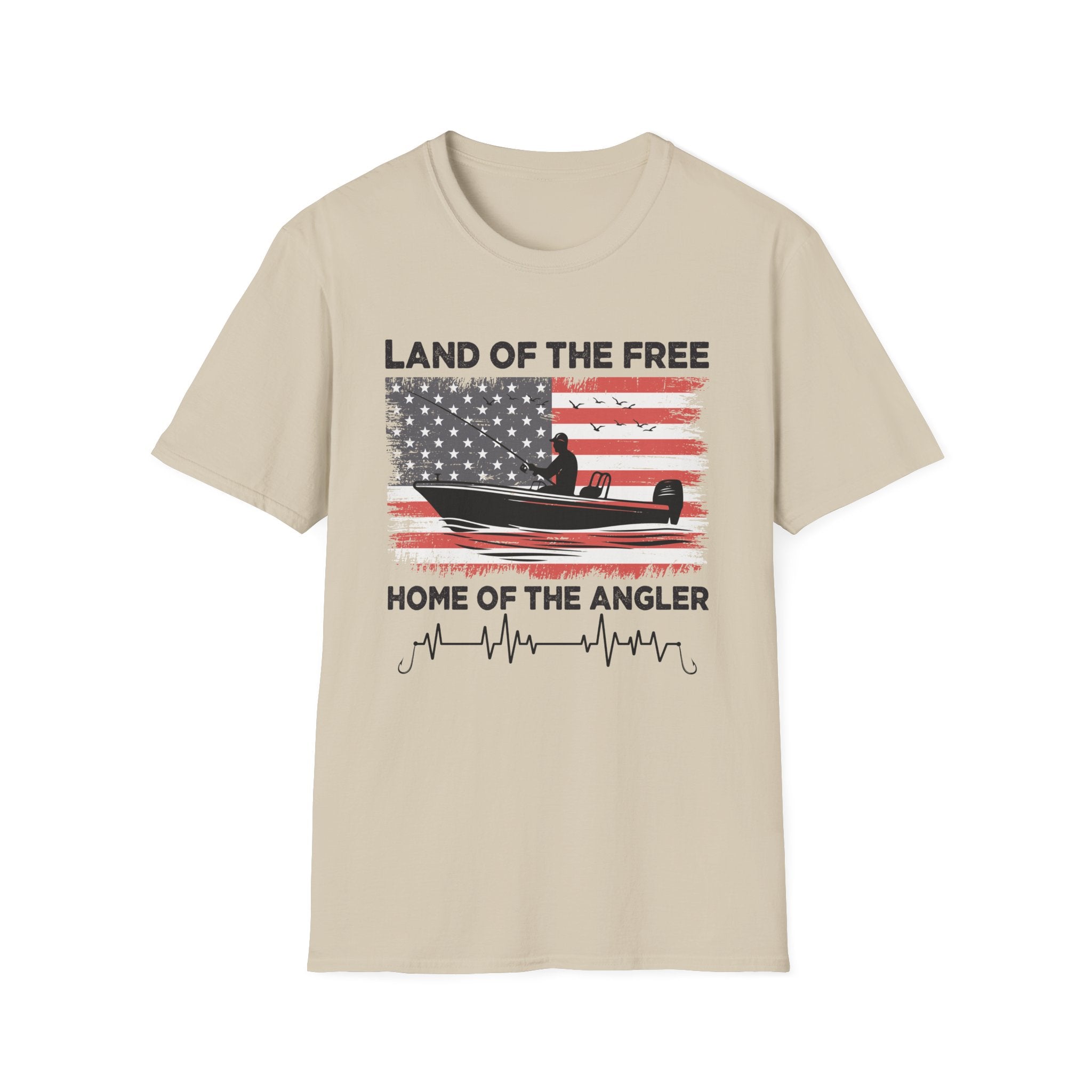 Land of the Free Fishing T-Shirt | Home of the Angler Graphic Tee for Outdoor Enthusiasts