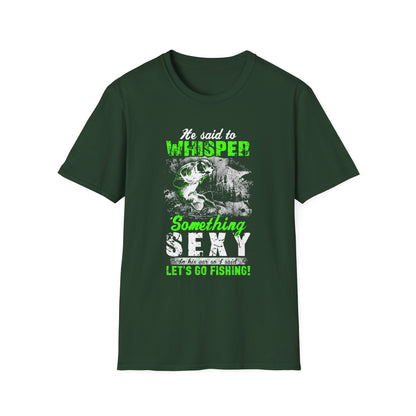 Let's Go Fishing Unisex Softstyle T-Shirt - Perfect Gift for Fishing Enthusiasts