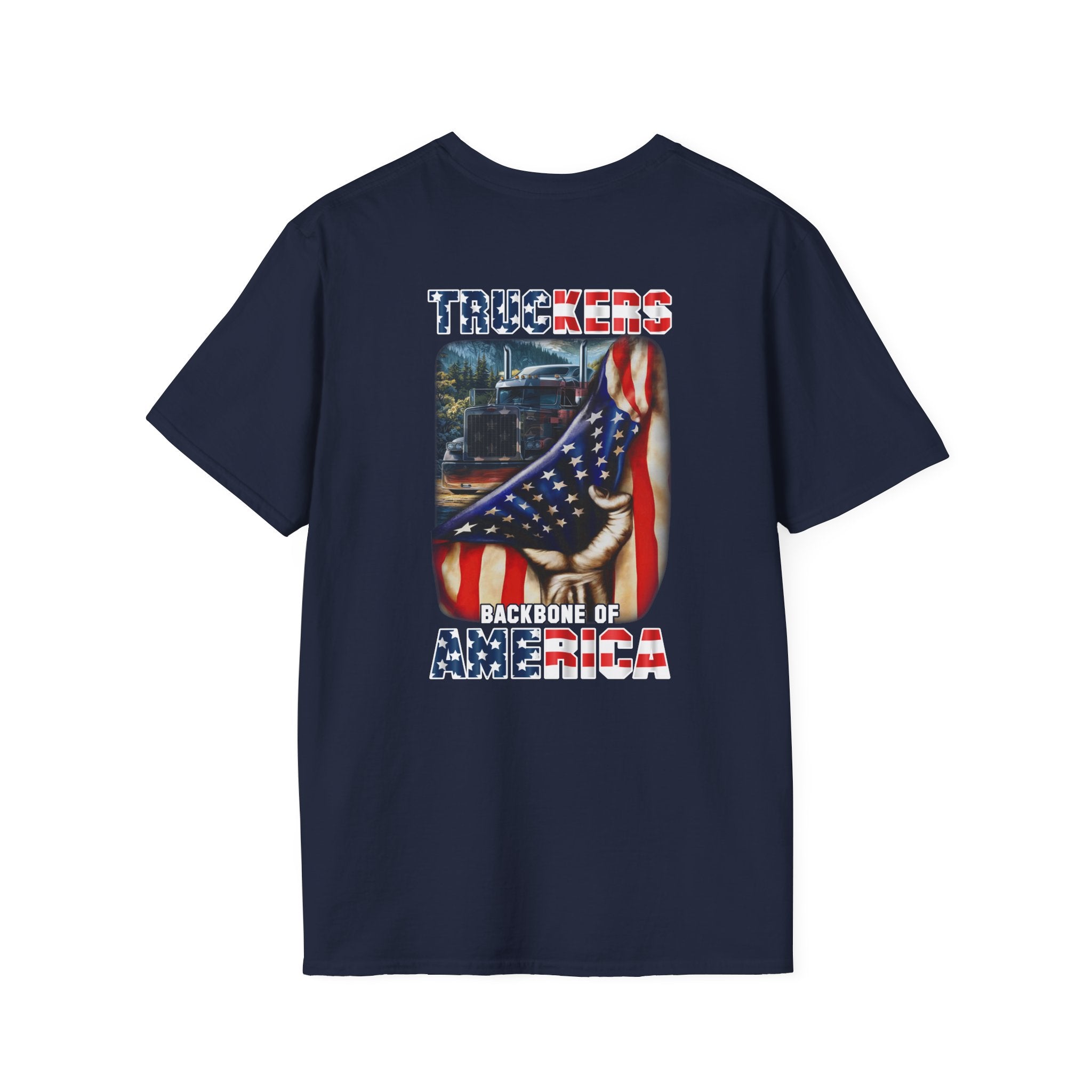 Patriotic Truckers T-Shirt, Unisex Graphic Tee for Fleet Drivers, Gift for Dad, American Pride Apparel