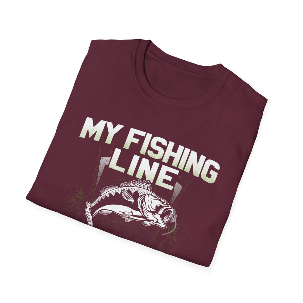 Funny Fishing T-Shirt - My Fishing Line Isn't The Only Thing I Get Wet - Unisex Softstyle Wear