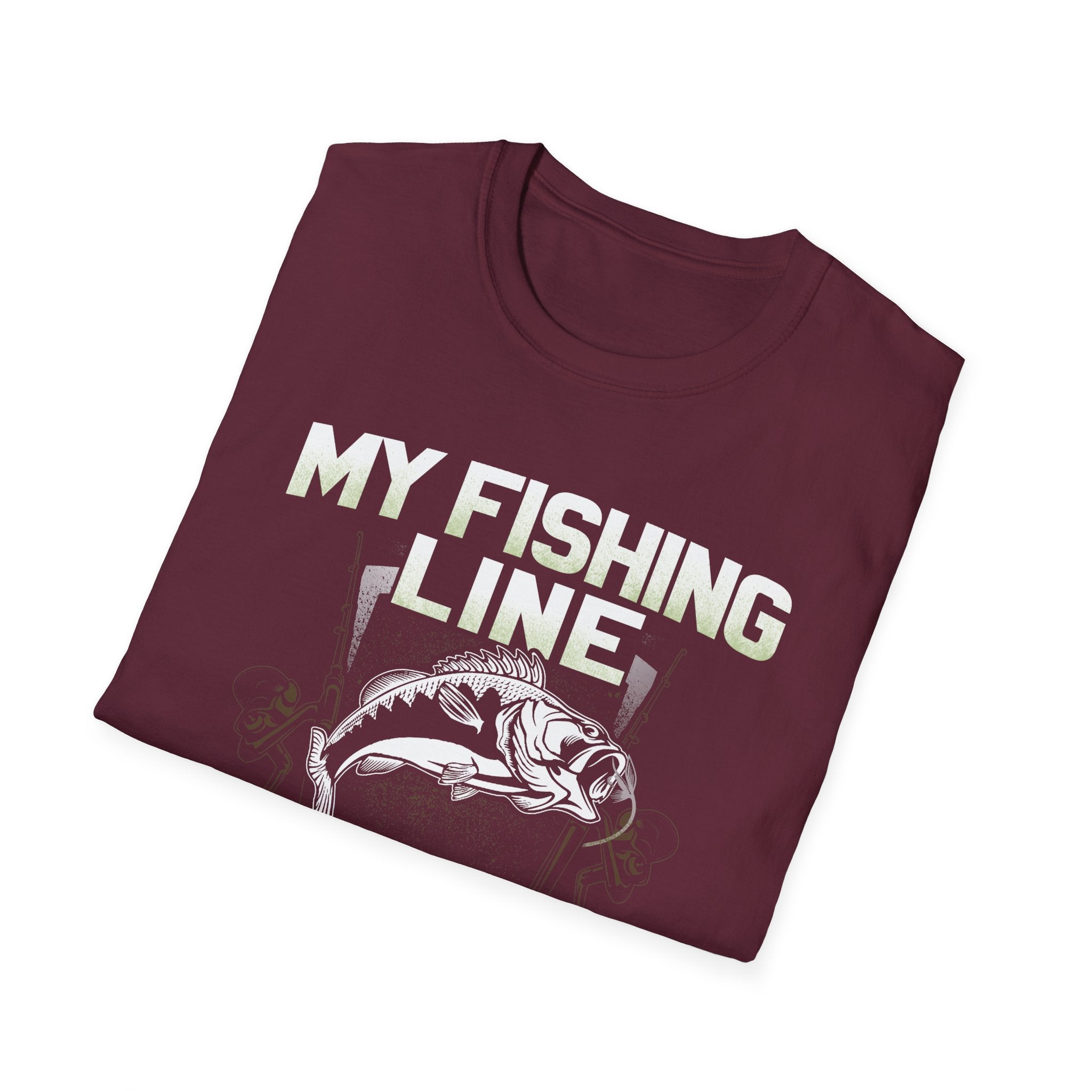 Funny Fishing T-Shirt - My Fishing Line Isn't The Only Thing I Get Wet - Unisex Softstyle Wear
