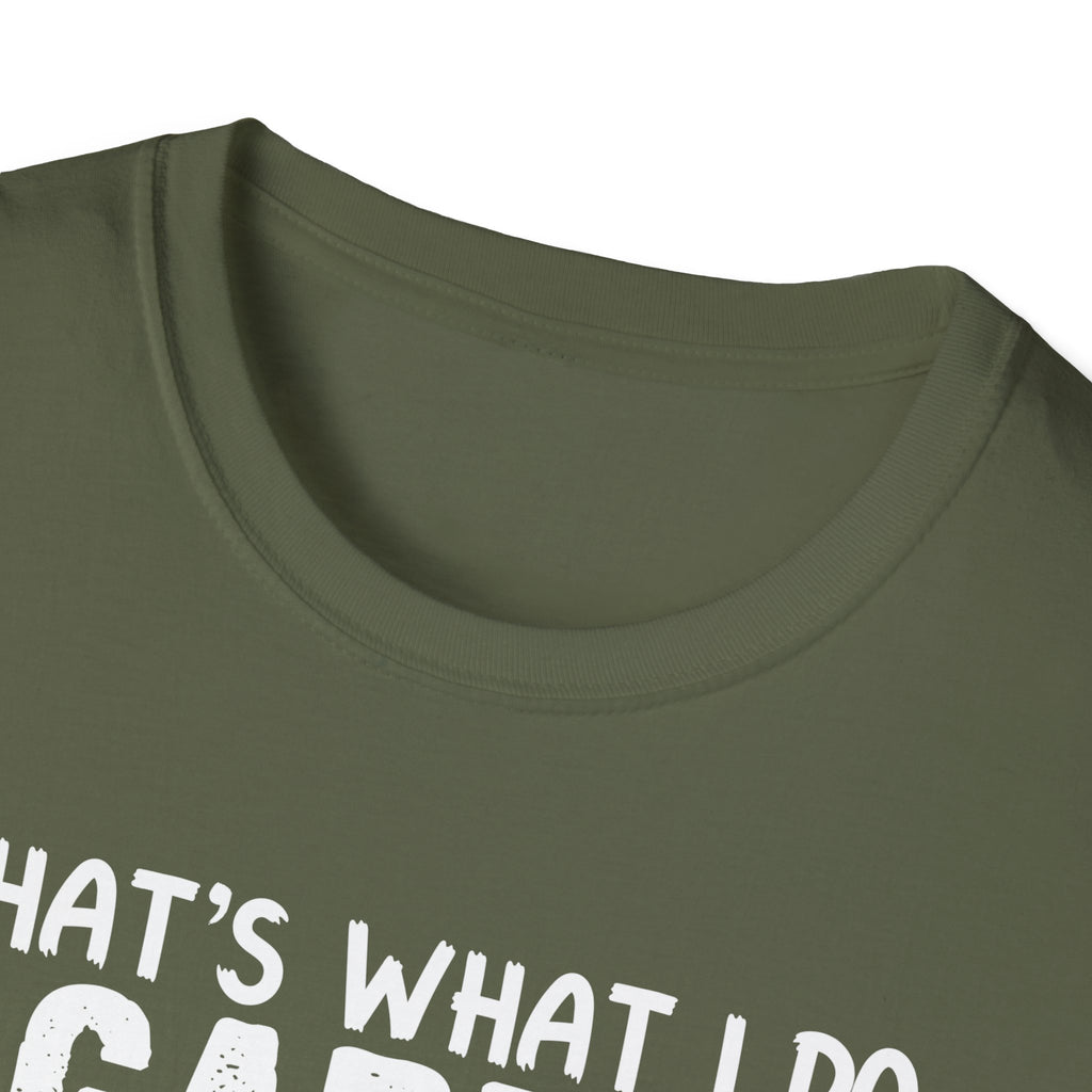 Funny Gardening Dog Lovers Unisex T-Shirt - "That's What I Do" Gardening & Dog Play T-Shirt