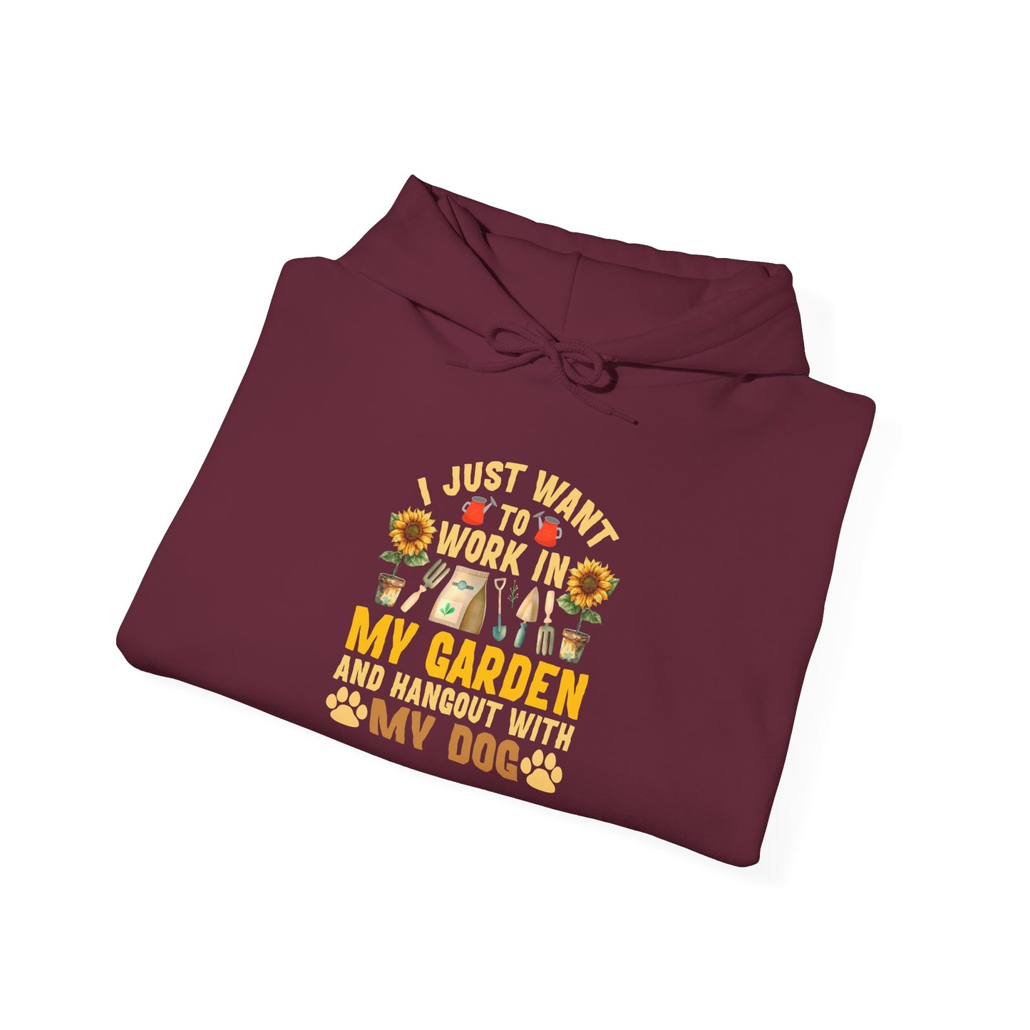 Gardening & Dog Lover Hoodie - Cozy Unisex Sweatshirt for Garden Enthusiasts, Perfect Gift for Pet Owners, Relaxed Style for Outdoors