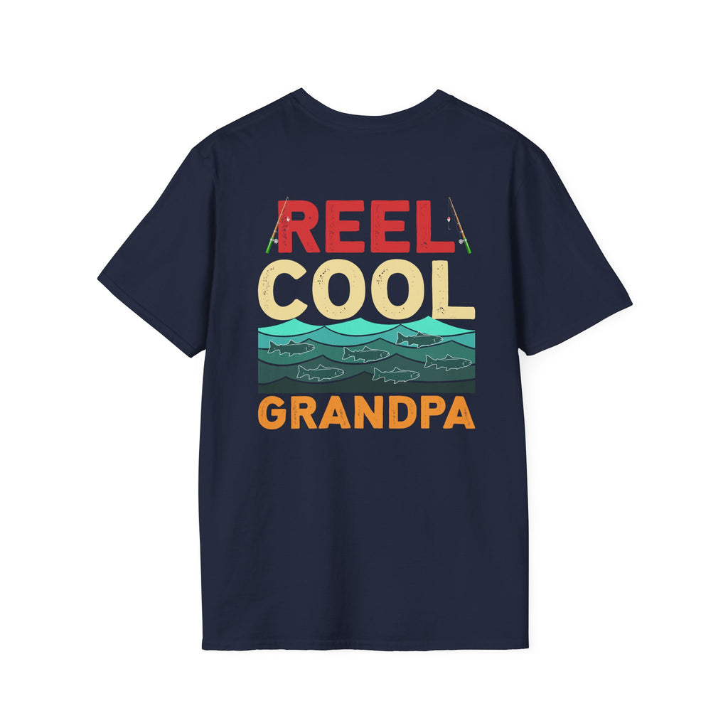 Reel Cool Grandpa T-Shirt, Fishing Gift, Unisex Softstyle Tee, Father's Day Apparel, Cool Grandpa Shirt, Outdoor Lifestyle Wear