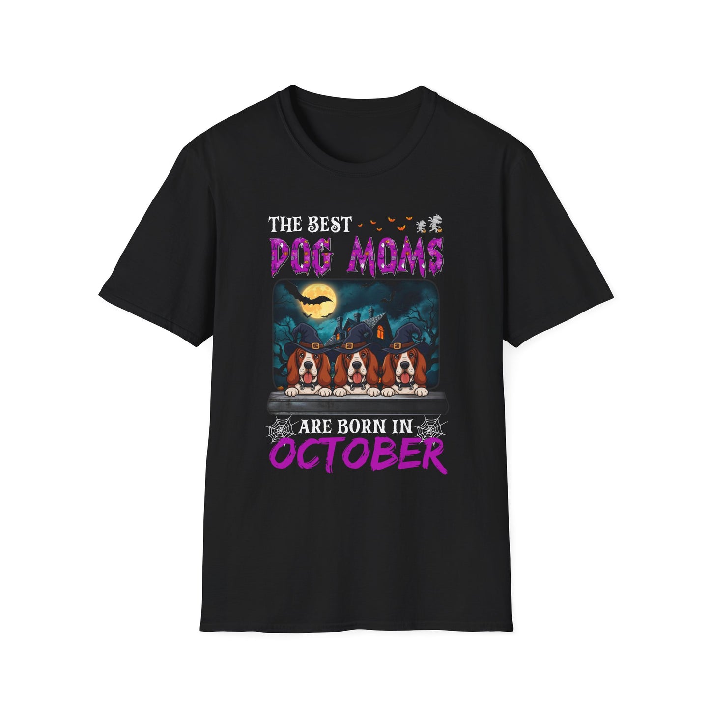 Spooky Basset Hound Dog Mom Tee