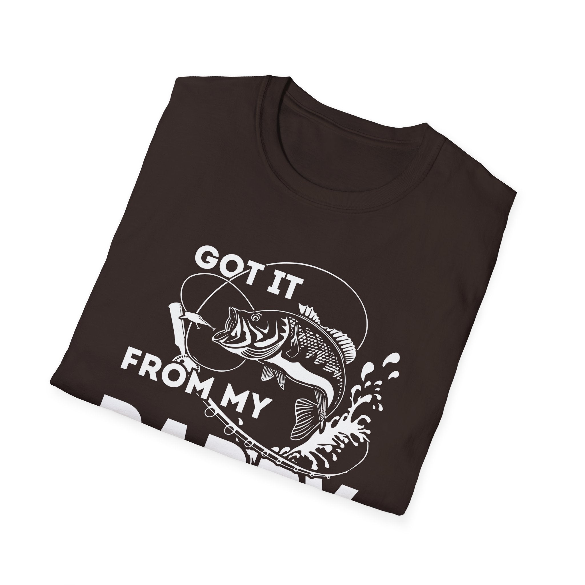Fishing Dad Unisex Softstyle T-Shirt - "Got It From My Daddy" - Perfect Gift for Father's Day