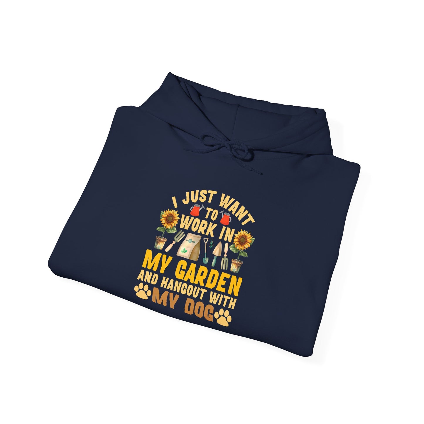 Gardening & Dog Lover Hoodie - Cozy Unisex Sweatshirt for Garden Enthusiasts, Perfect Gift for Pet Owners, Relaxed Style for Outdoors