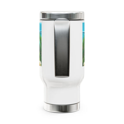 Beach Vibes Travel Mug, Stainless Steel Coffee Cup, Summer Drinkware, Perfect for Travel, Beach Lovers Gift, Vacation Essentials
