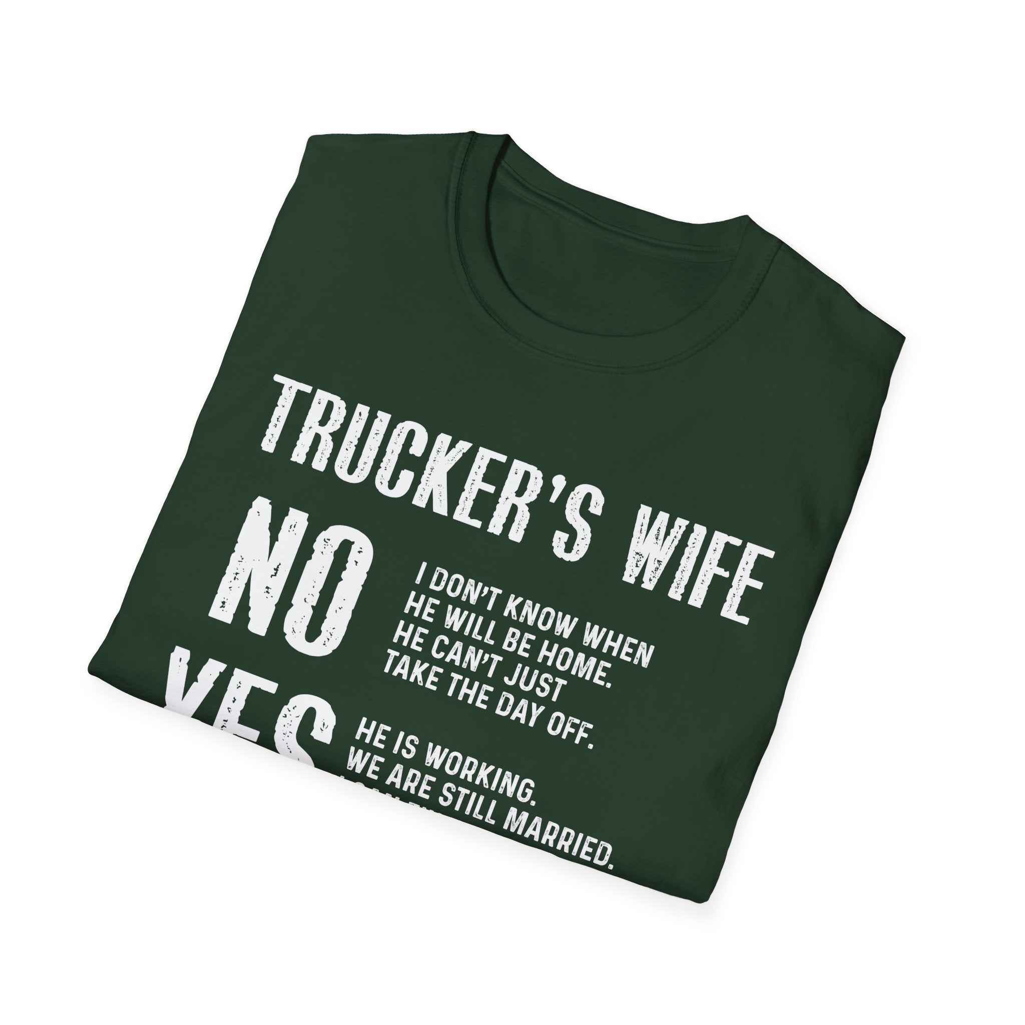 Trucker's Wife Tee, Funny Unisex Jersey Tee, Wife Gift, Trucker Apparel, Casual Humor T-Shirt