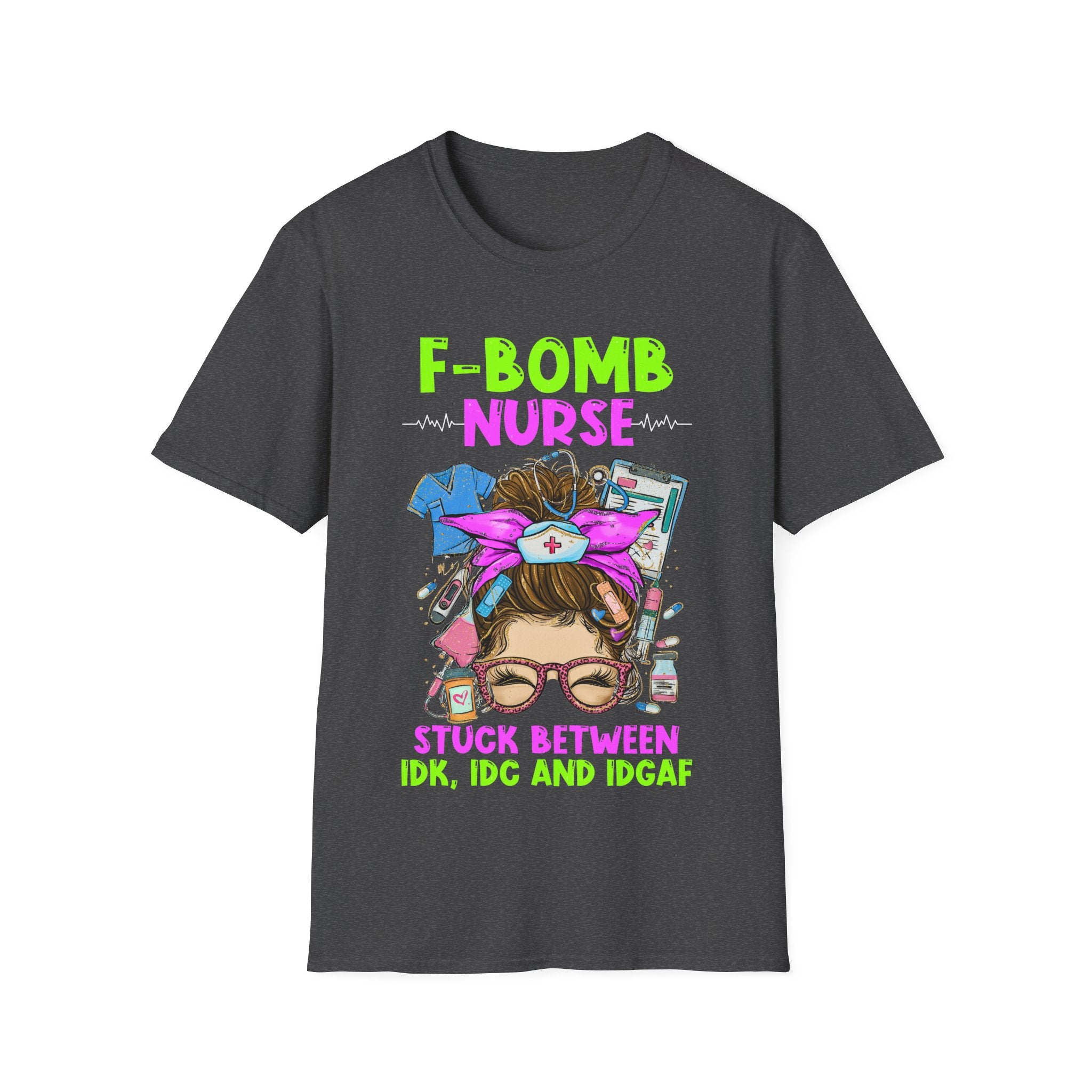 F-Bomb Nurse Unisex Softstyle T-Shirt - Funny Gift for Nurses