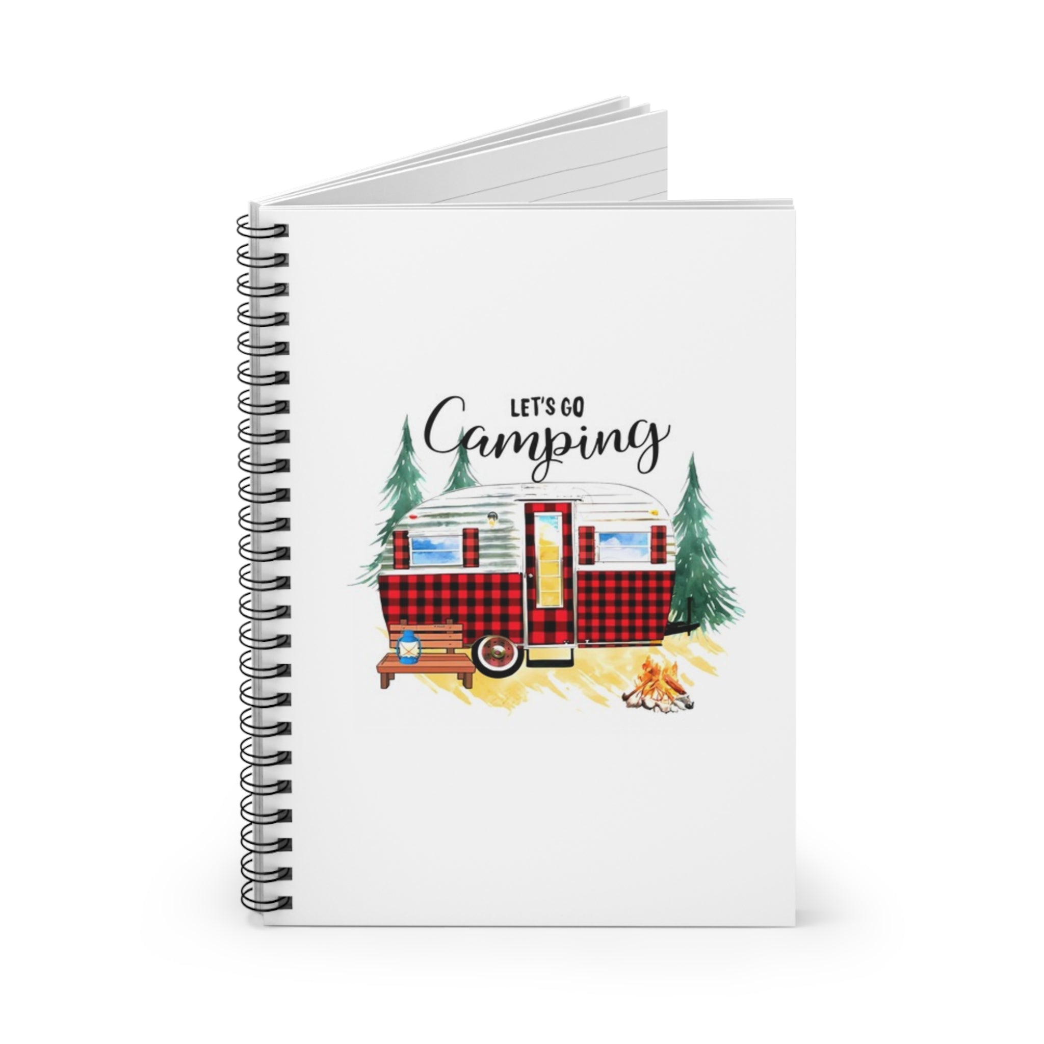 Camping-Themed Spiral Notebook, Adventure Journal, Nature Lover Gift, Travel Diary, Outdoor Notes