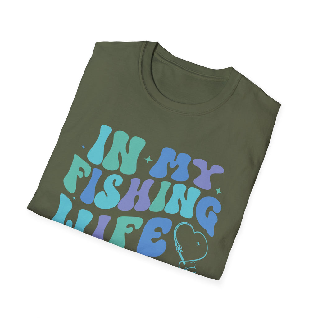 Fishing Wife Era Unisex Softstyle T-Shirt - Fun Graphic Tee for Fishing Lovers