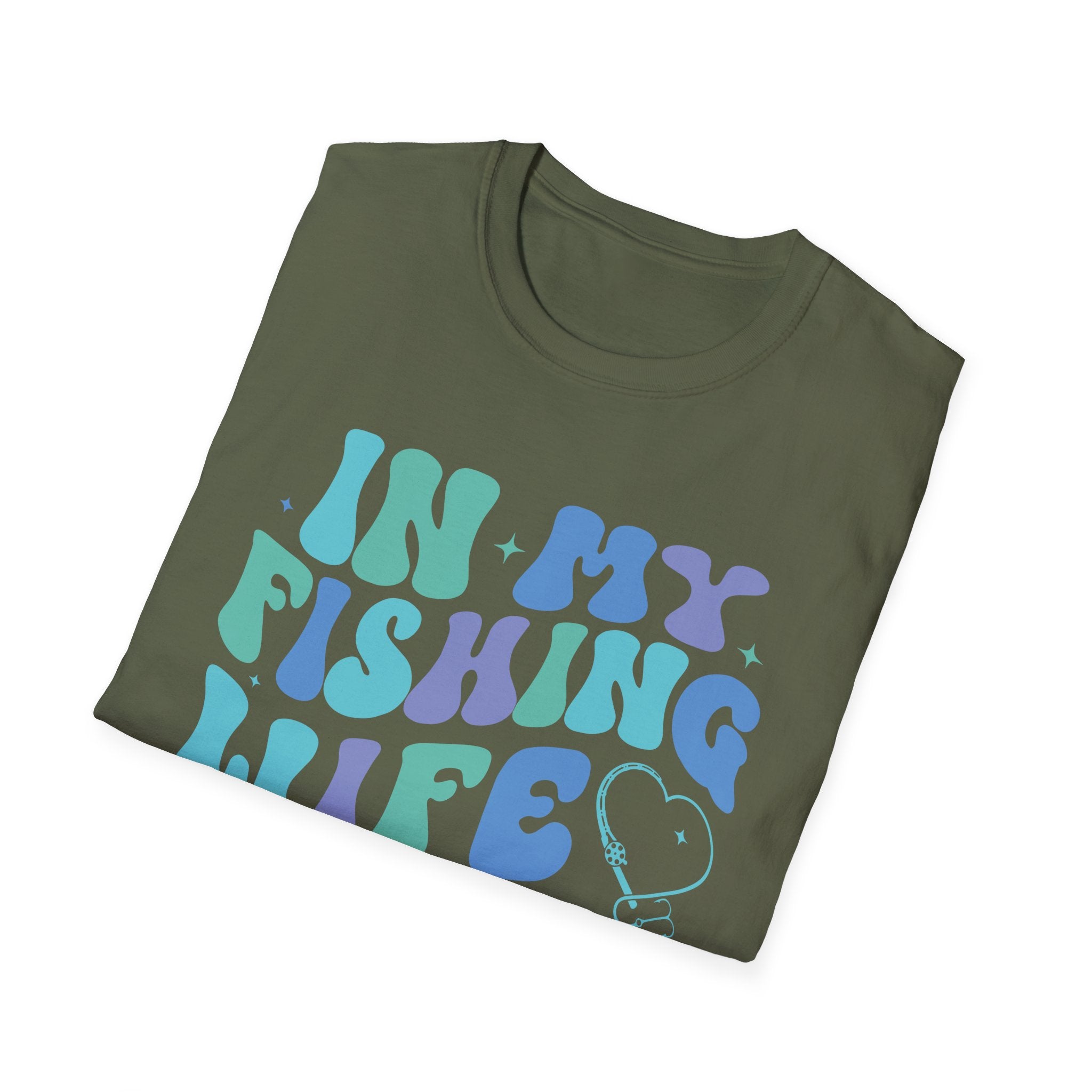 Fishing Wife Era Unisex Softstyle T-Shirt - Fun Graphic Tee for Fishing Lovers