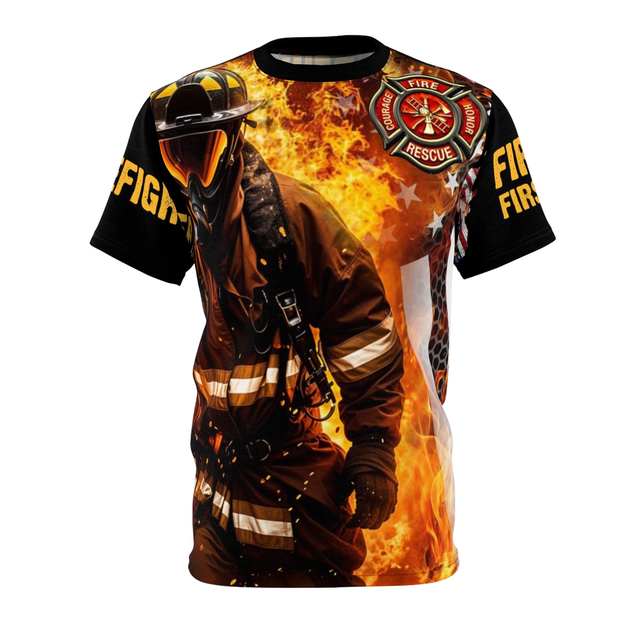 Firefighter Pride Unisex Cut & Sew Tee