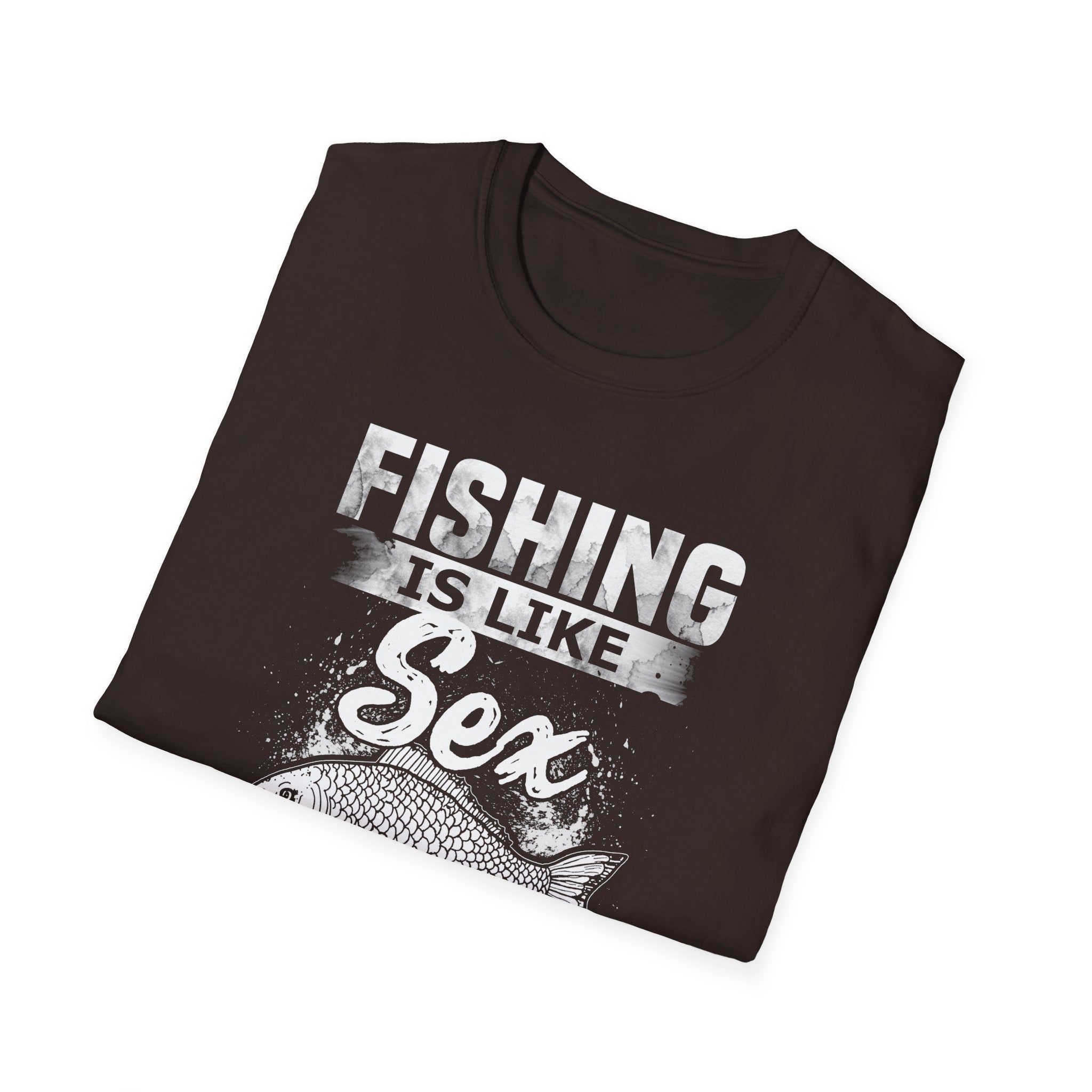 Funny Fishing T-Shirt - 'Fishing is Like Sex' Graphic Tee for Anglers