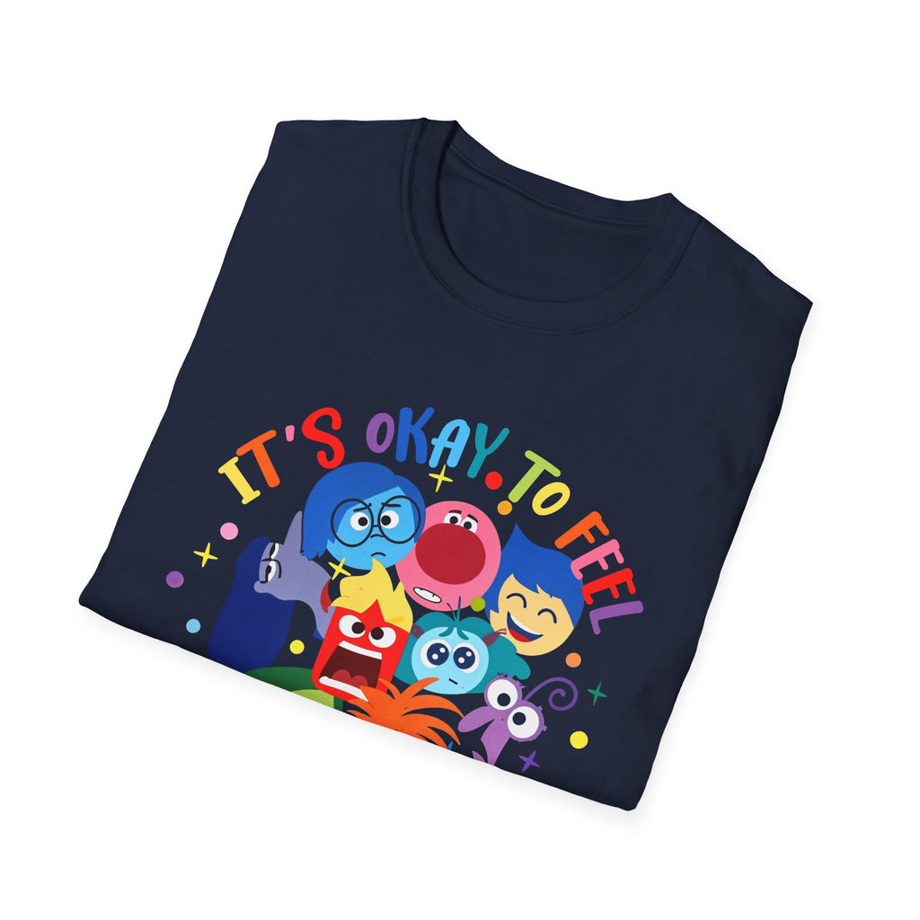 Emotional Expression T-Shirt - It's Okay to Feel, Feelings Tee, Comfortable Graphic Top, Gift for Self-Care, Mental Health Awareness