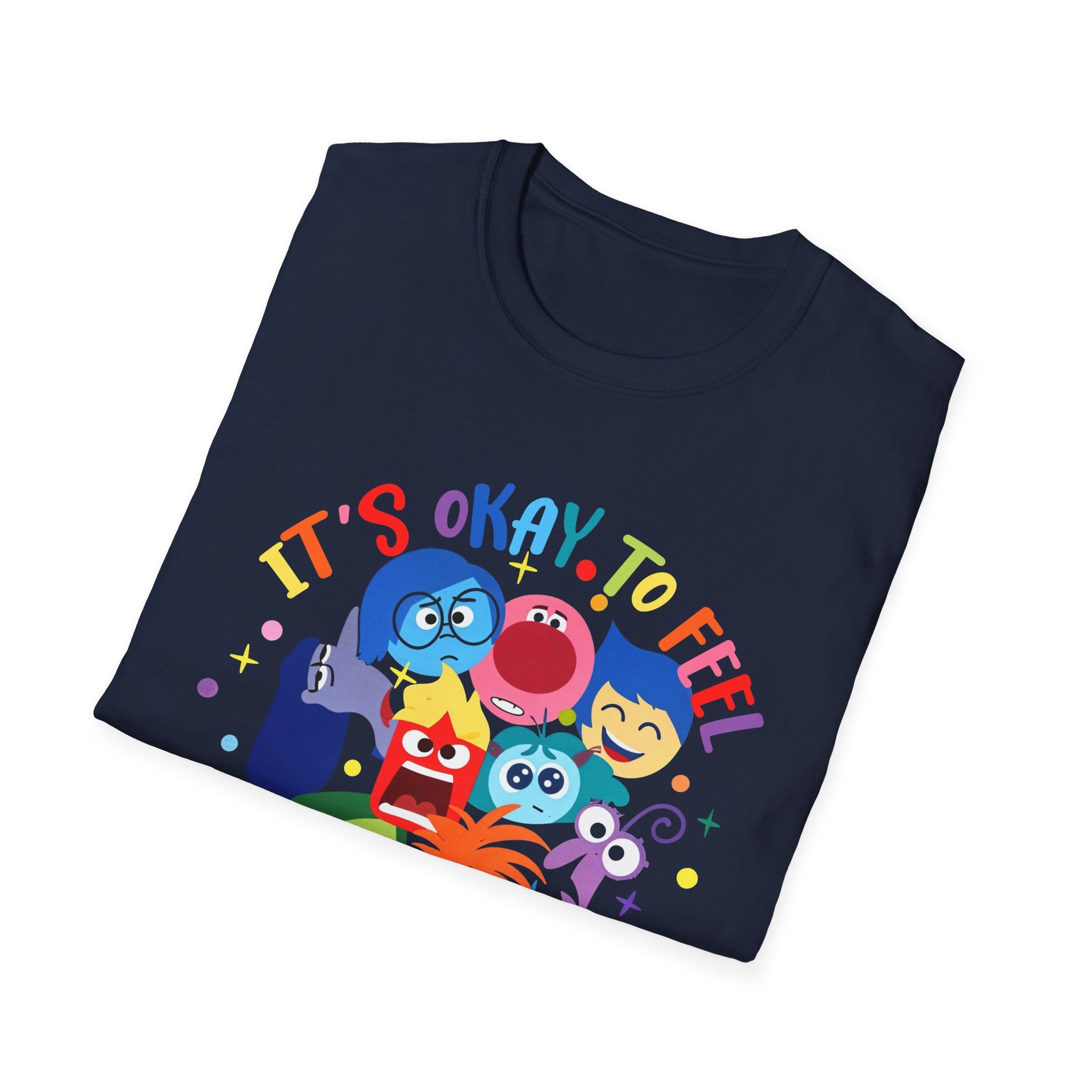 Emotional Expression T-Shirt - It's Okay to Feel, Feelings Tee, Comfortable Graphic Top, Gift for Self-Care, Mental Health Awareness