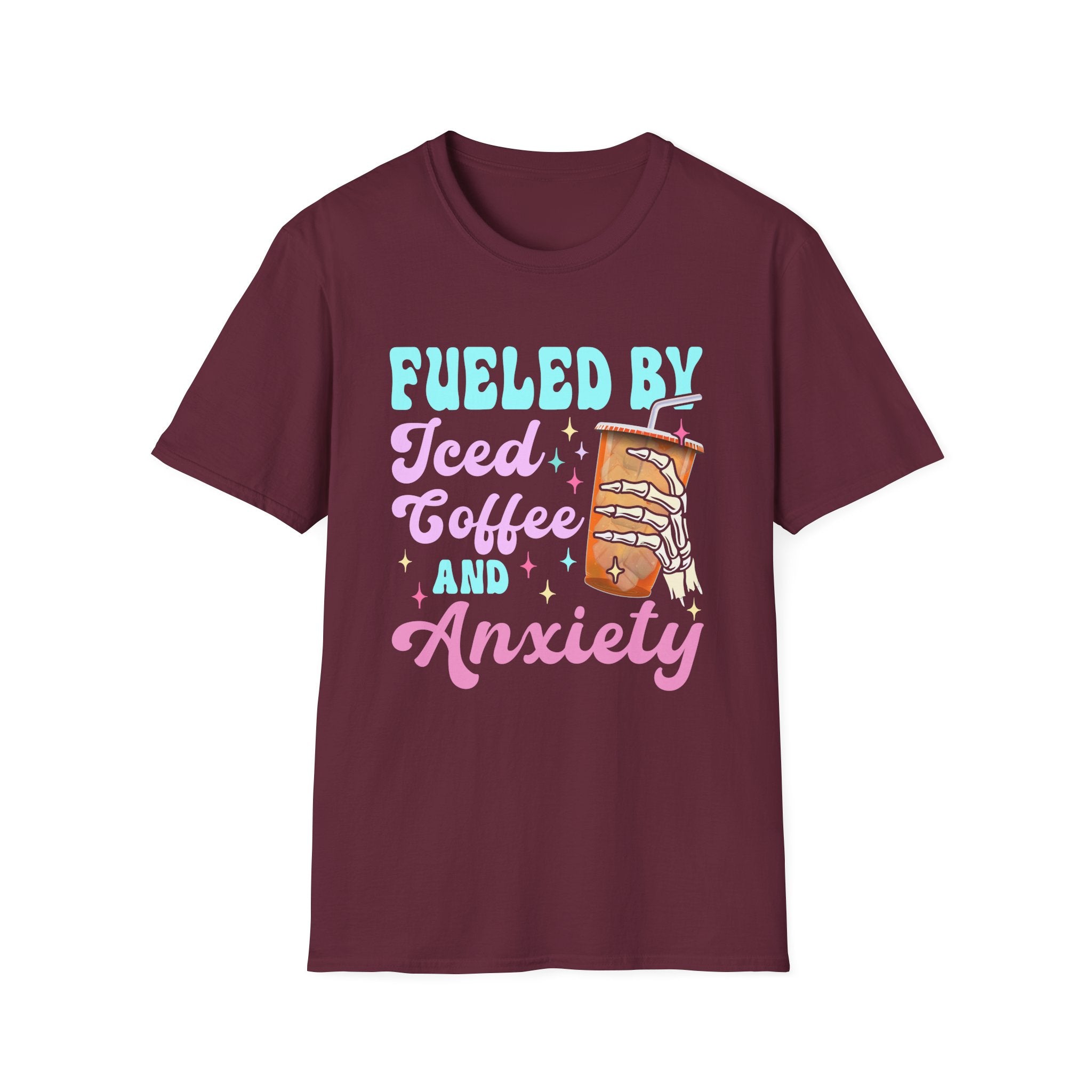 Fueled by Iced Coffee & Anxiety T-Shirt