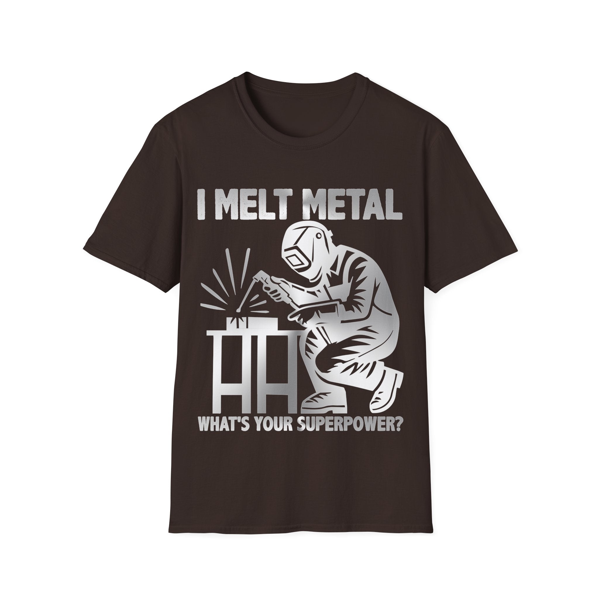 Welding Superpower T-Shirt | I Melt Metal | Unisex Softstyle Tee for Metalworkers & Craftsmen