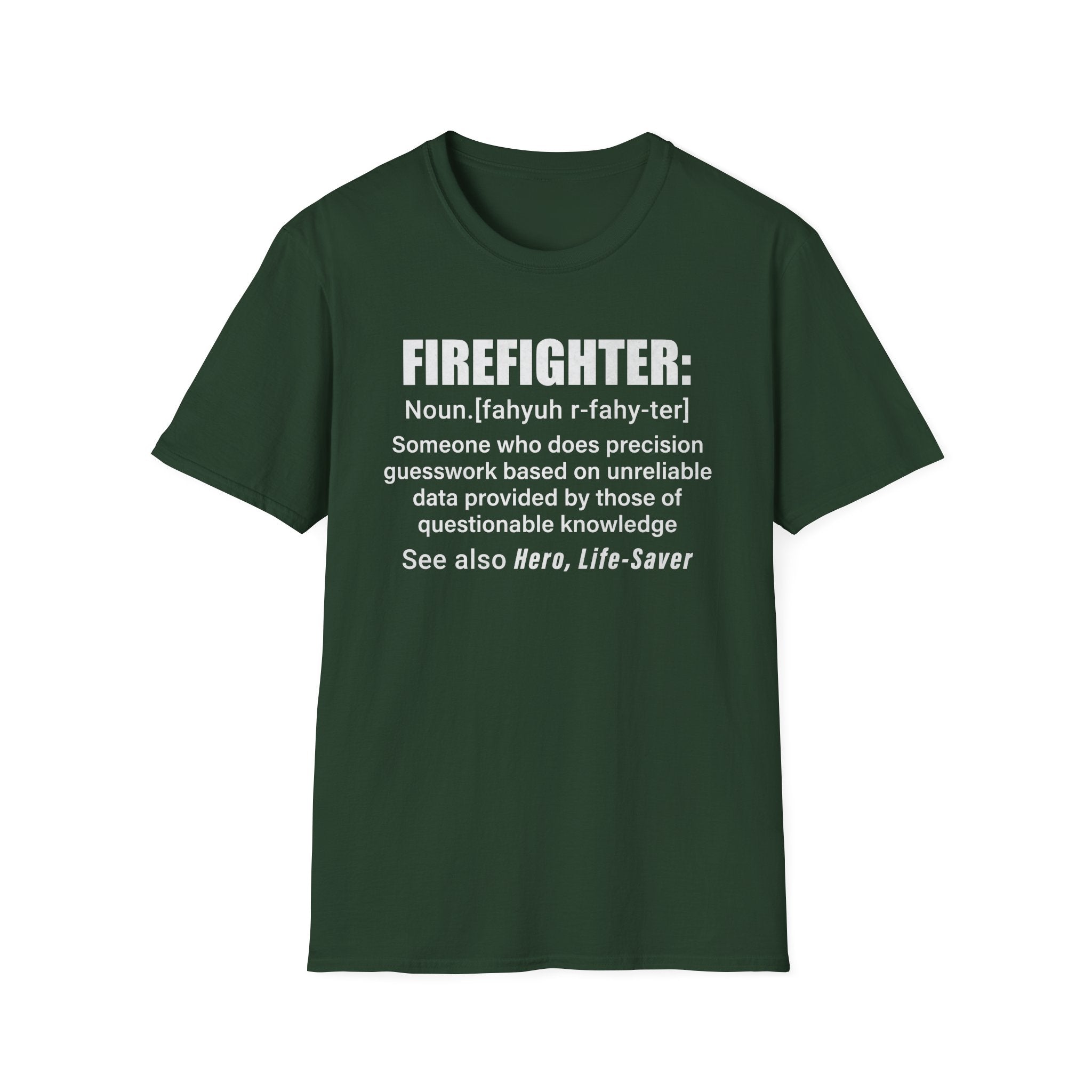 Firefighter Definition Unisex Softstyle T-Shirt - Perfect Gift for Heroes